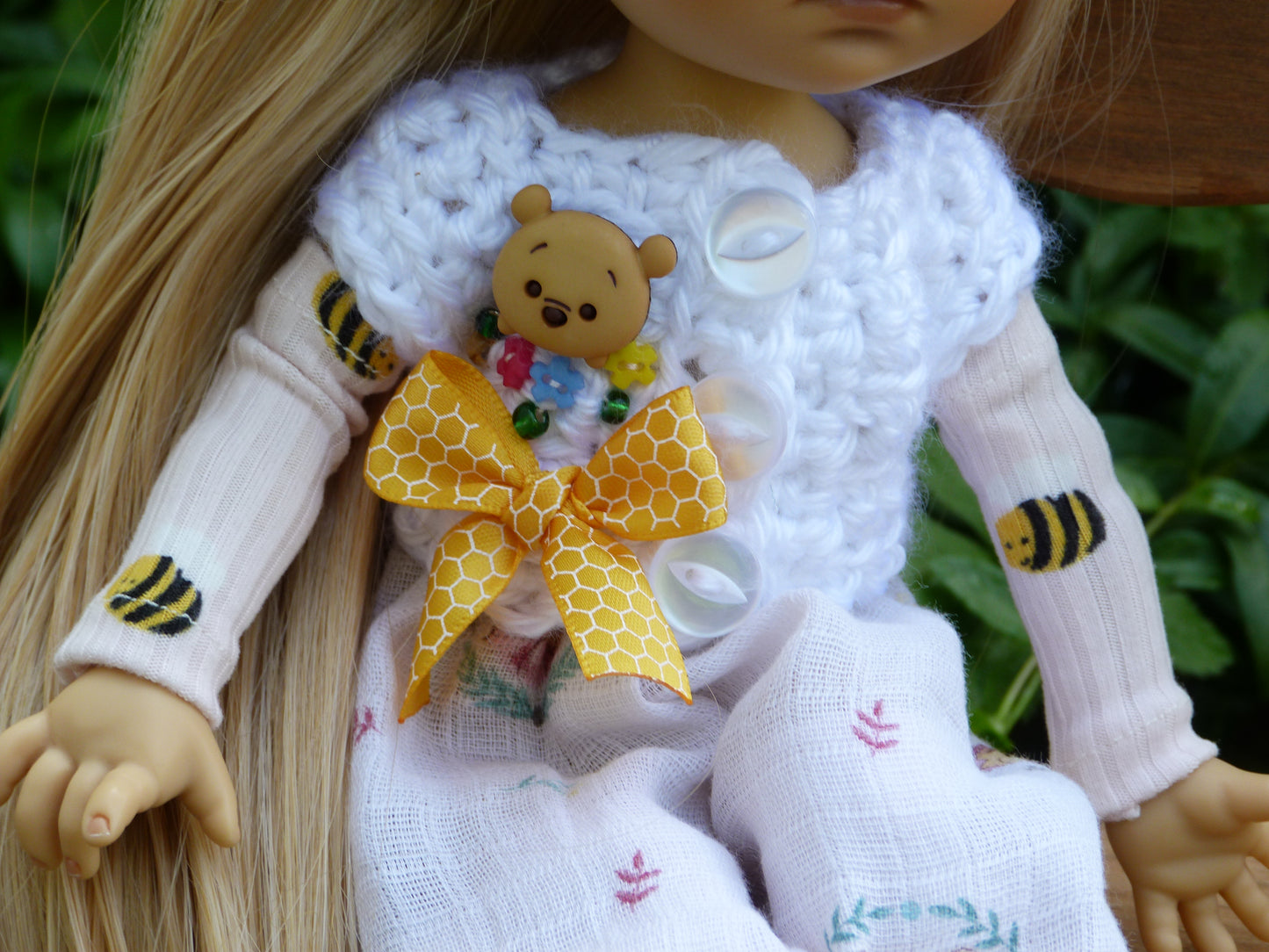 Honey Bear Outfit Handmade to fit 11 Inch Dumpling Meadowdoll