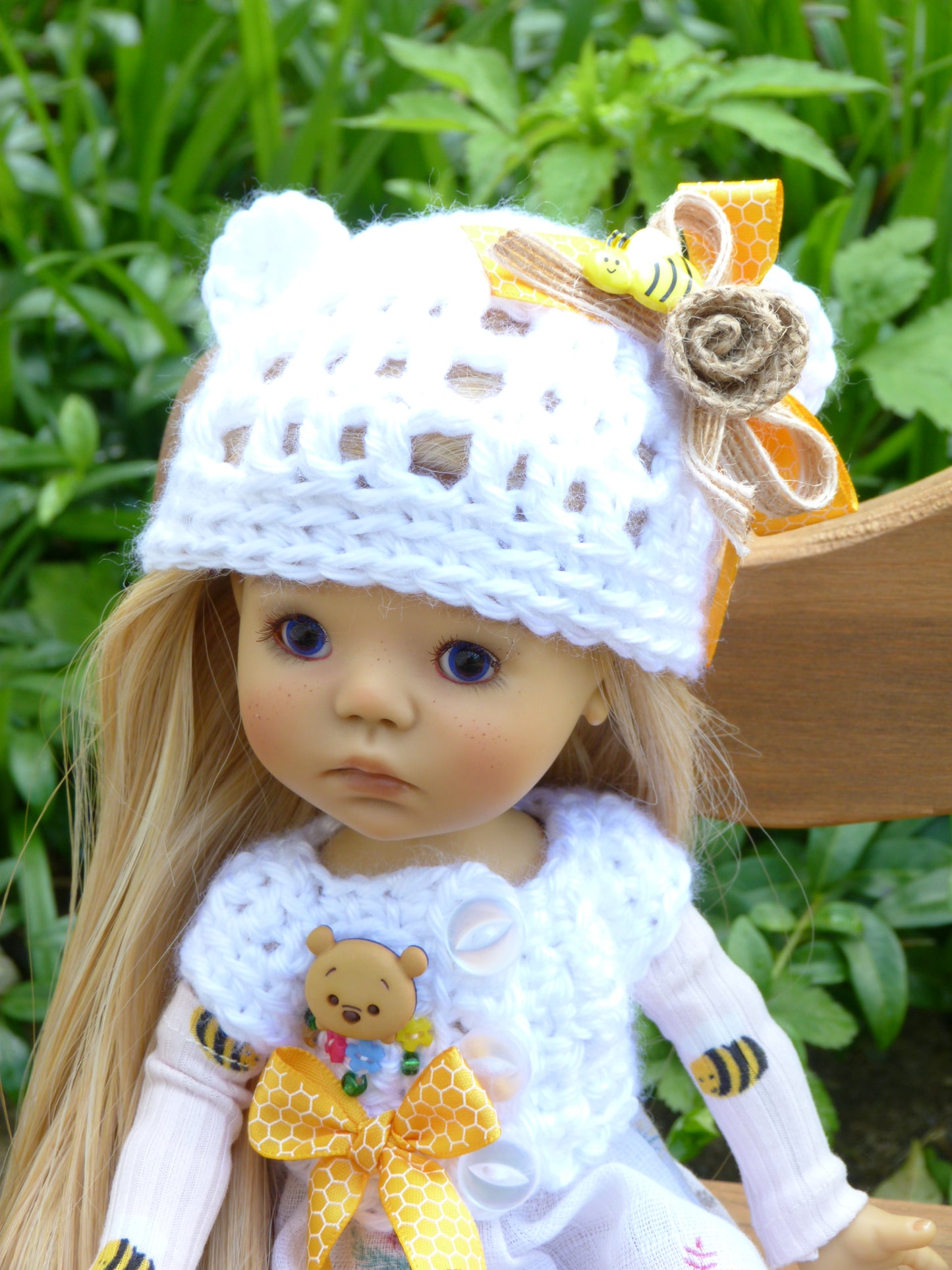 Honey Bear Outfit Handmade to fit 11 Inch Dumpling Meadowdoll