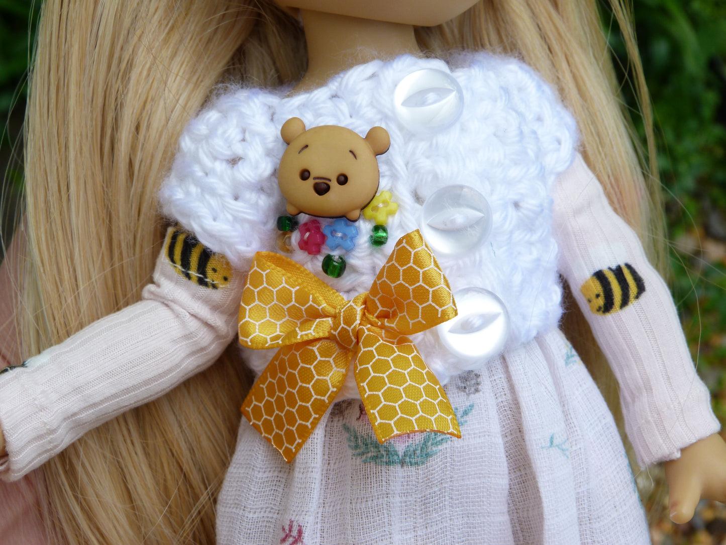 Honey Bear Outfit Handmade to fit 11 Inch Dumpling Meadowdoll