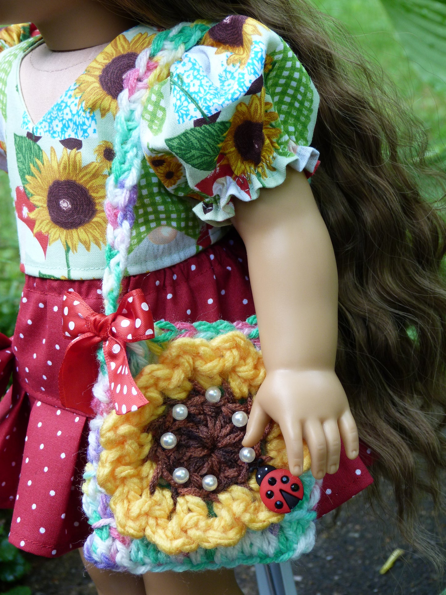 Summer Garden Gnome Outfit for 18 Inch Doll Handmade to fit American Girl