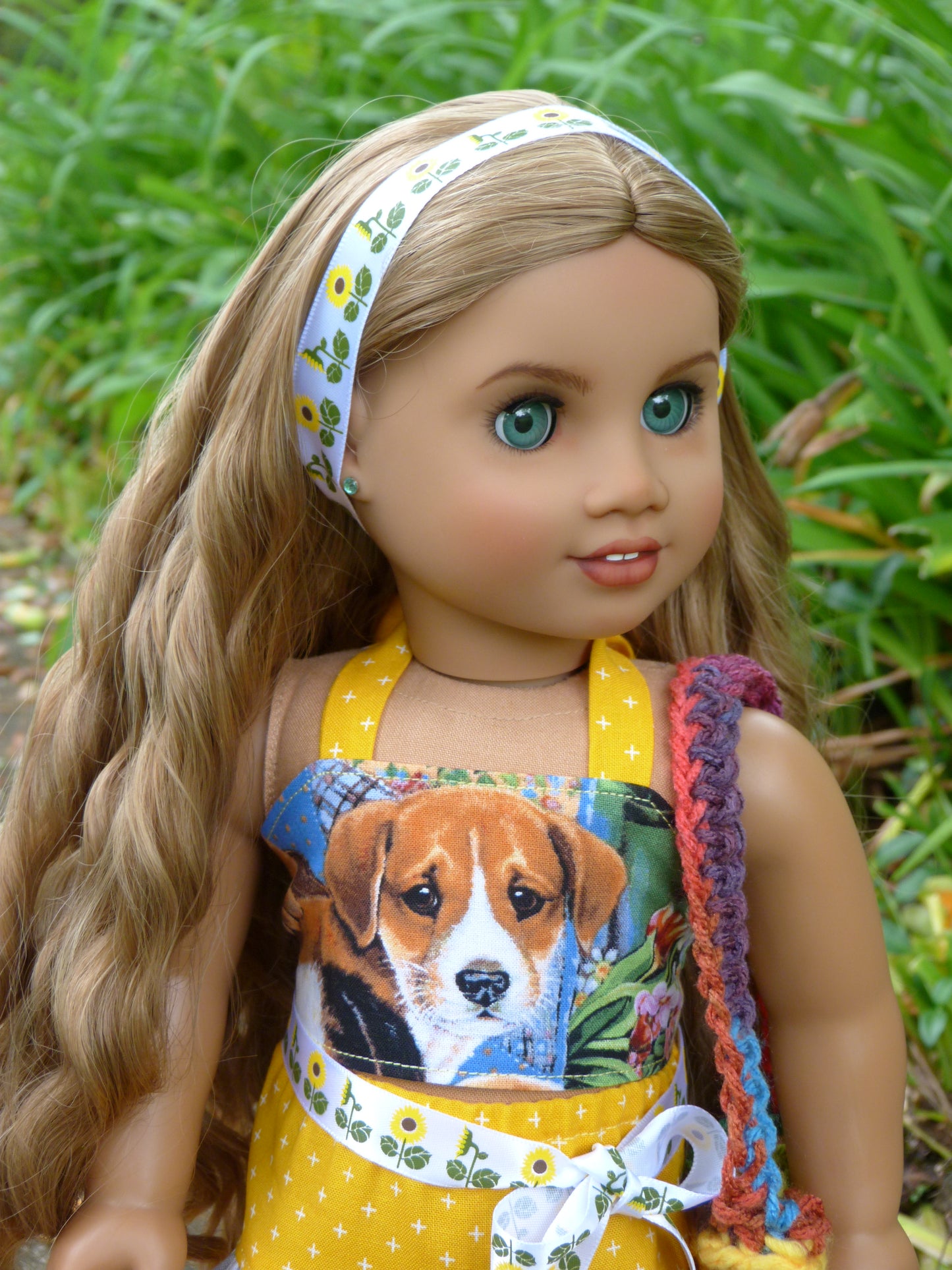 Doggy Days of Summer Outfit for 18 Inch Doll Clothes Handmade to fit American Girl