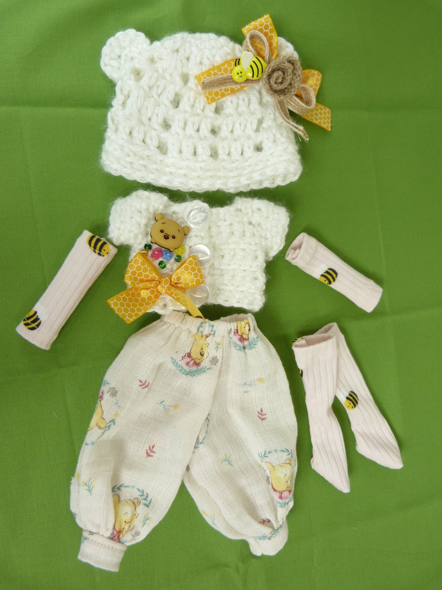 Honey Bear Outfit Handmade to fit 11 Inch Dumpling Meadowdoll