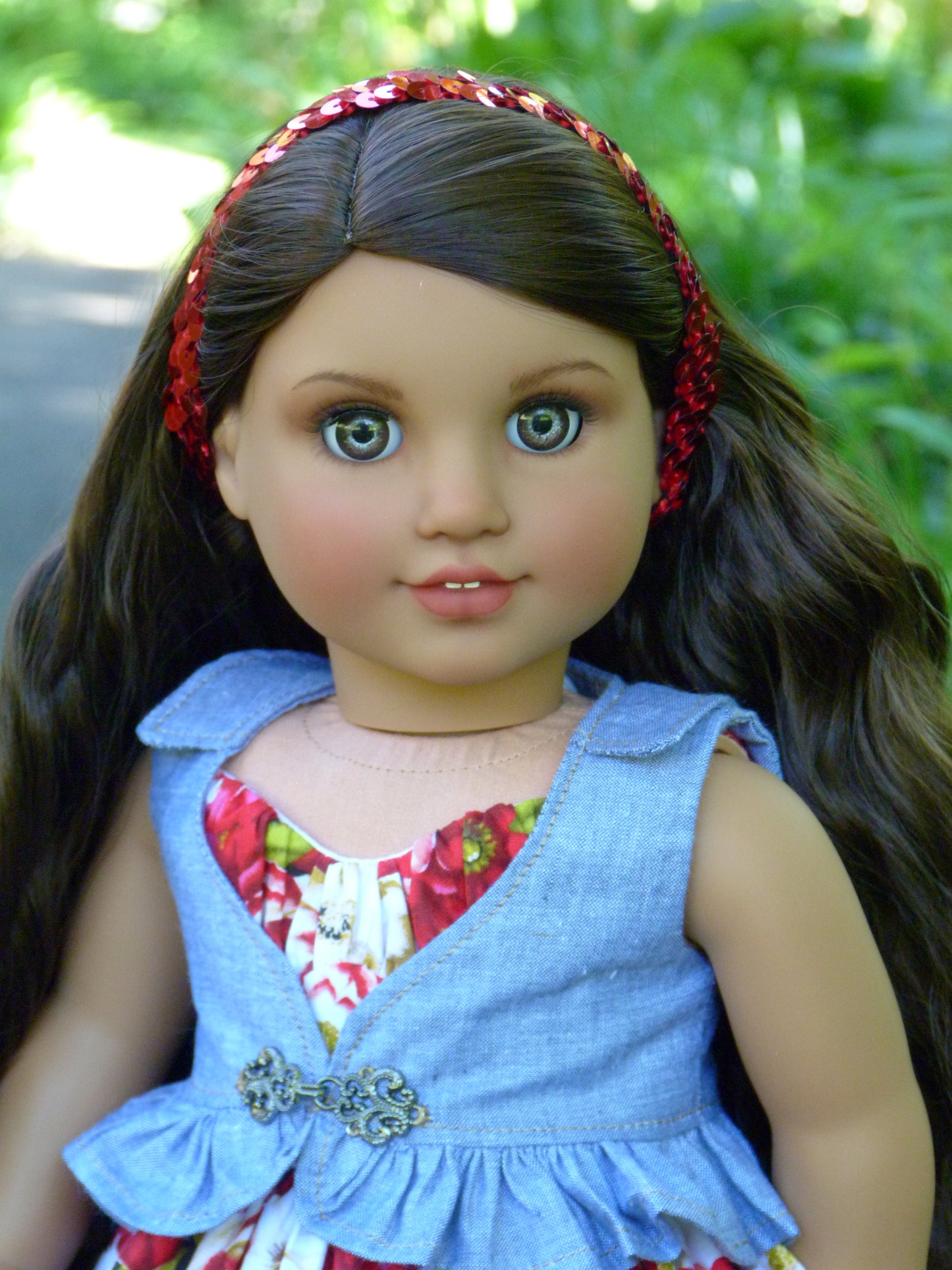 Summer Poppy Ensemble Handmade to fit American Girl 18 Inch Doll