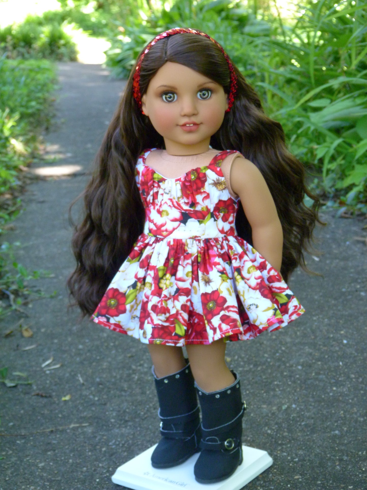 Summer Poppy Ensemble Handmade to fit American Girl 18 Inch Doll