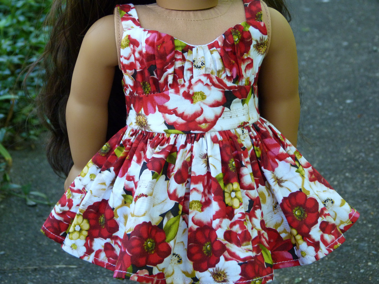 Summer Poppy Ensemble Handmade to fit American Girl 18 Inch Doll