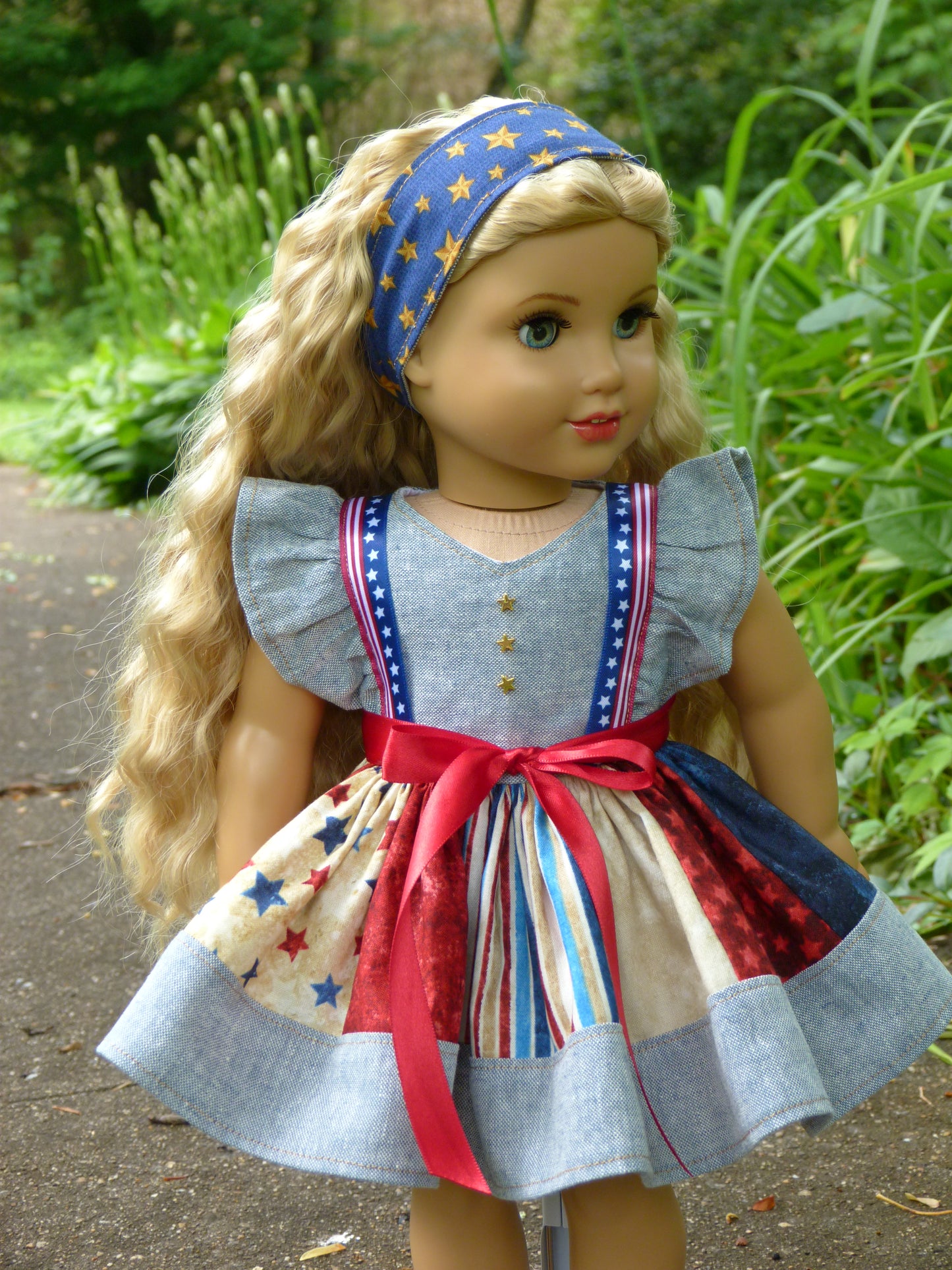 Fourth of July Outfit for 18 Inch Doll Clothes Handmade to fit American Girl