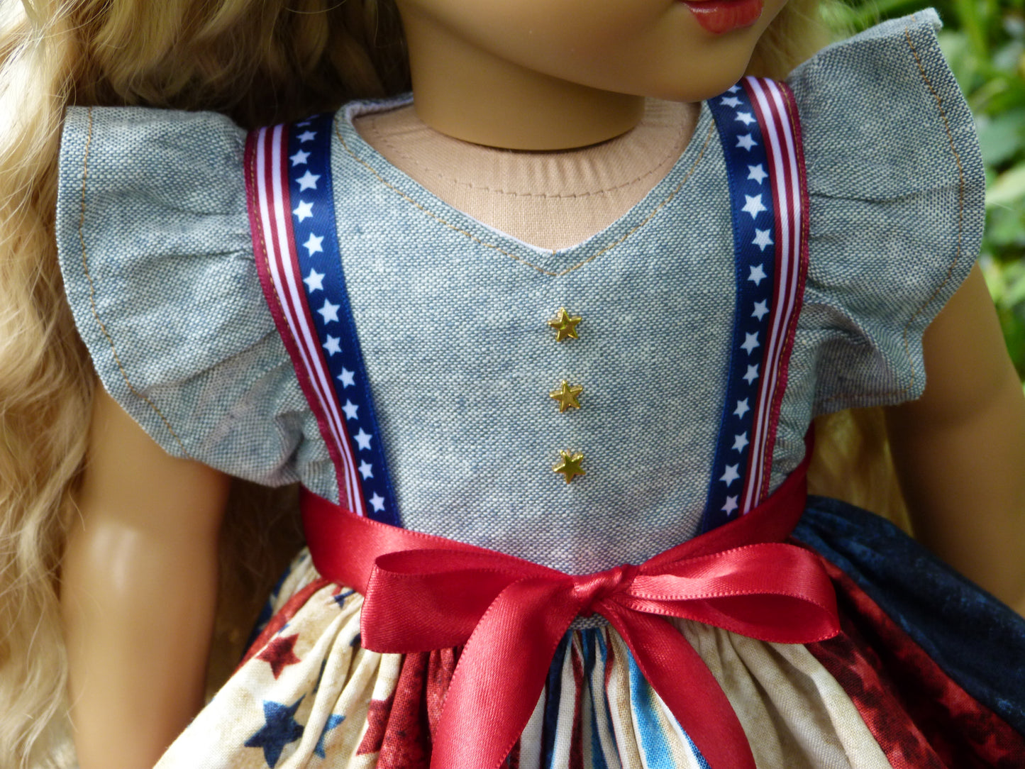 Fourth of July Outfit for 18 Inch Doll Clothes Handmade to fit American Girl