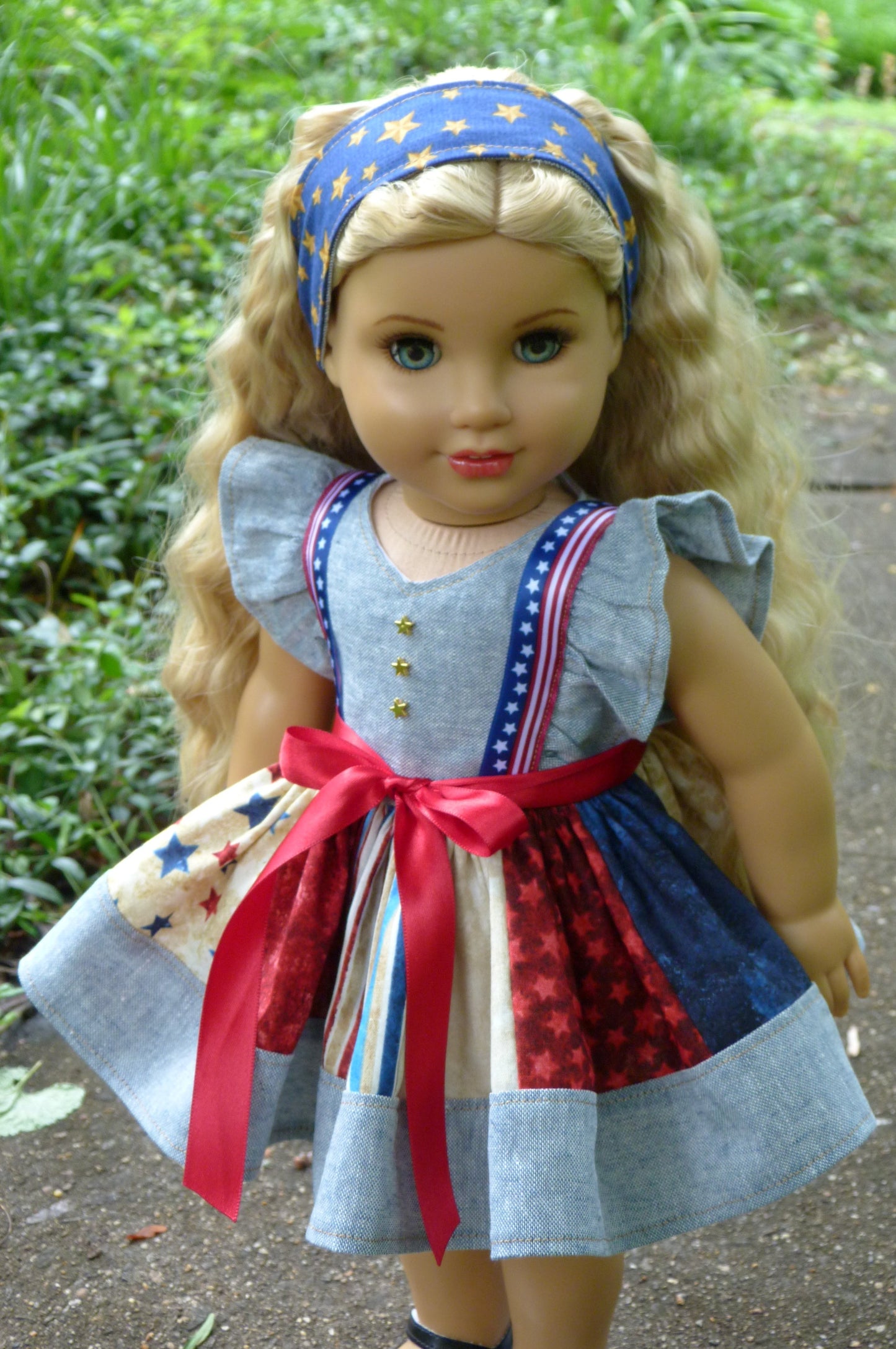 Fourth of July Outfit for 18 Inch Doll Clothes Handmade to fit American Girl