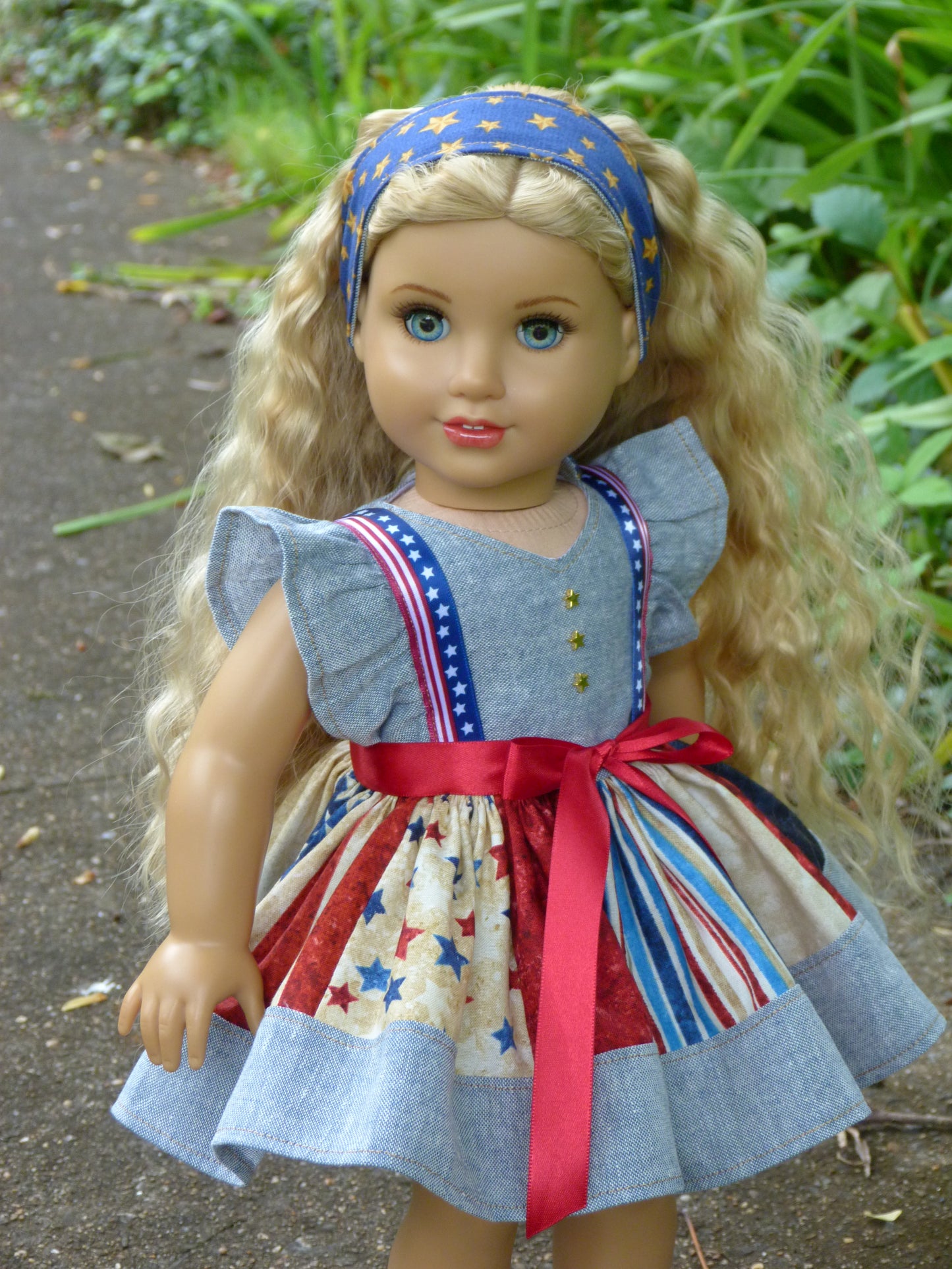 Fourth of July Outfit for 18 Inch Doll Clothes Handmade to fit American Girl