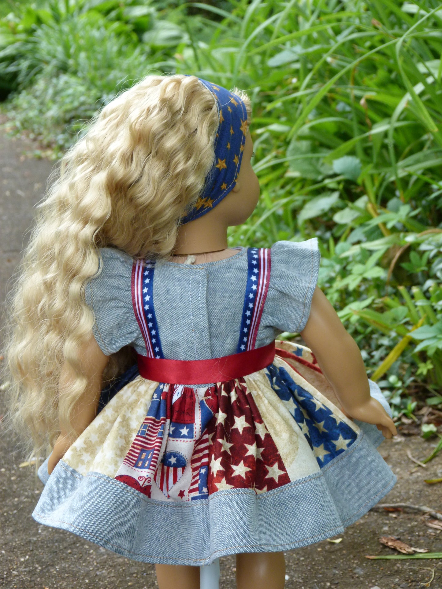 Fourth of July Outfit for 18 Inch Doll Clothes Handmade to fit American Girl