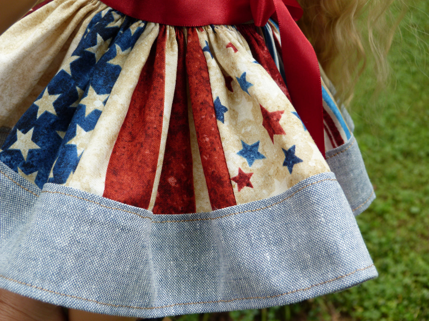 Fourth of July Outfit for 18 Inch Doll Clothes Handmade to fit American Girl