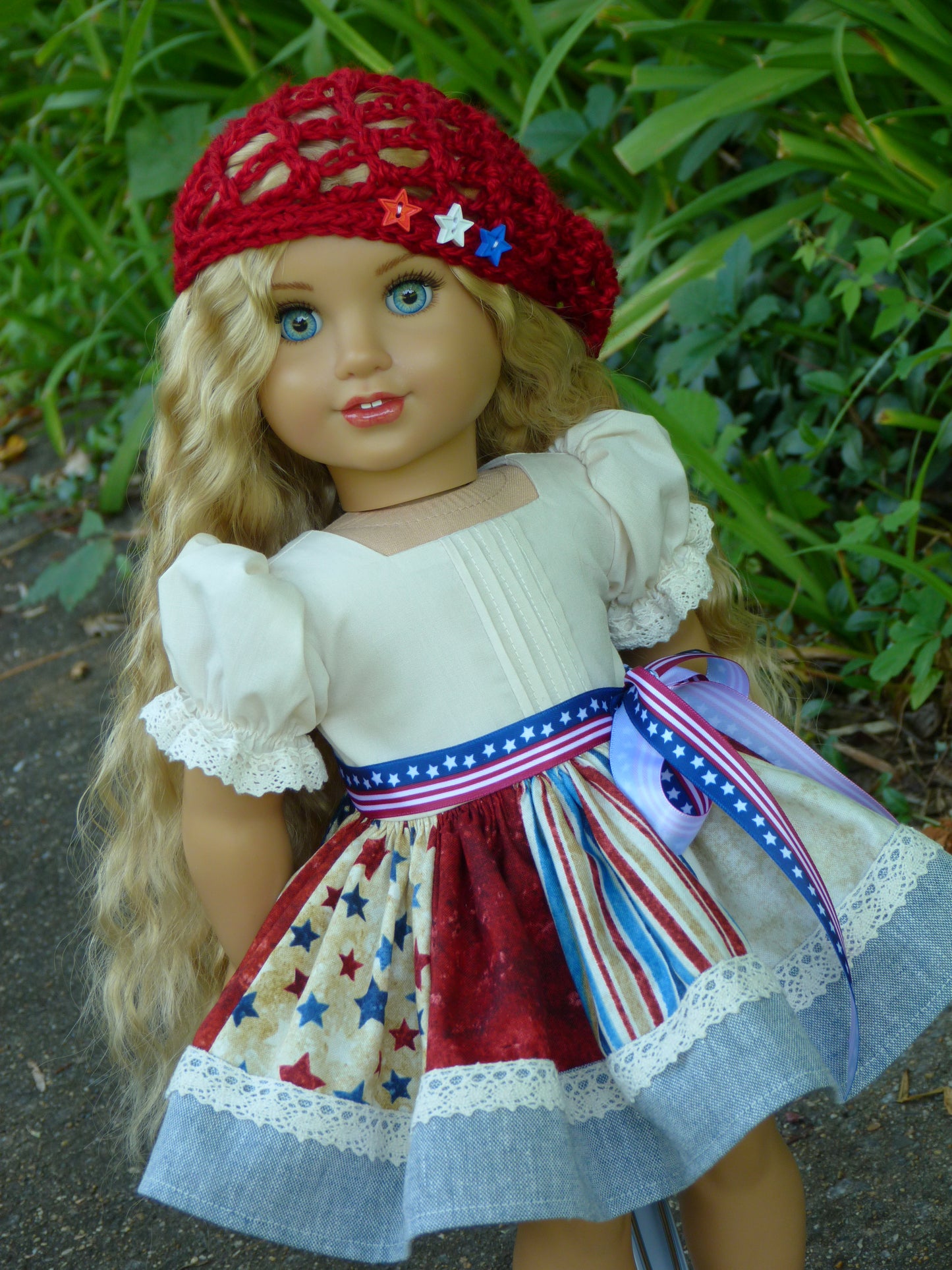 Fourth of July Outfit for 18 Inch Doll Clothes Handmade to fit American Girl