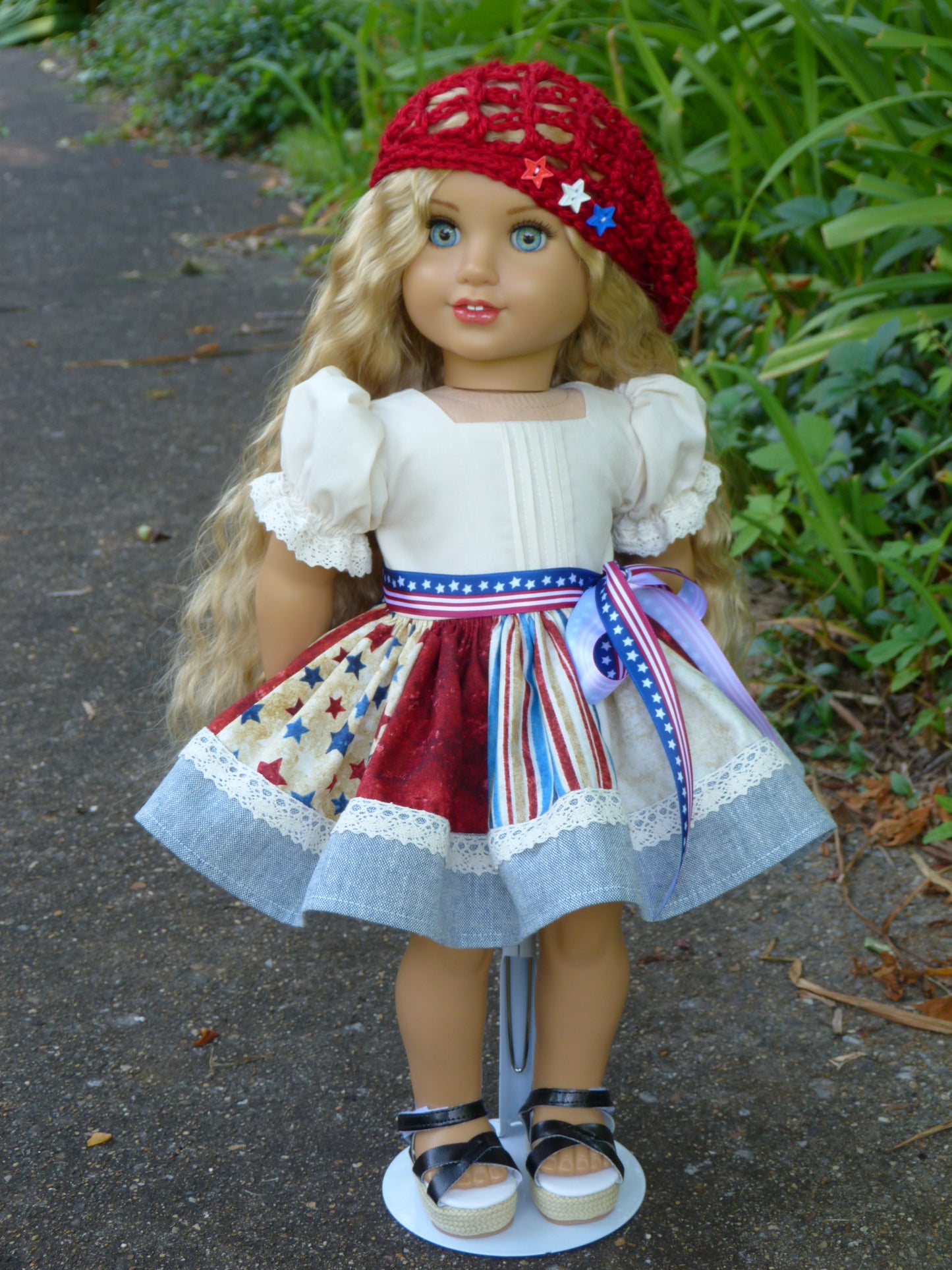 Fourth of July Outfit for 18 Inch Doll Clothes Handmade to fit American Girl