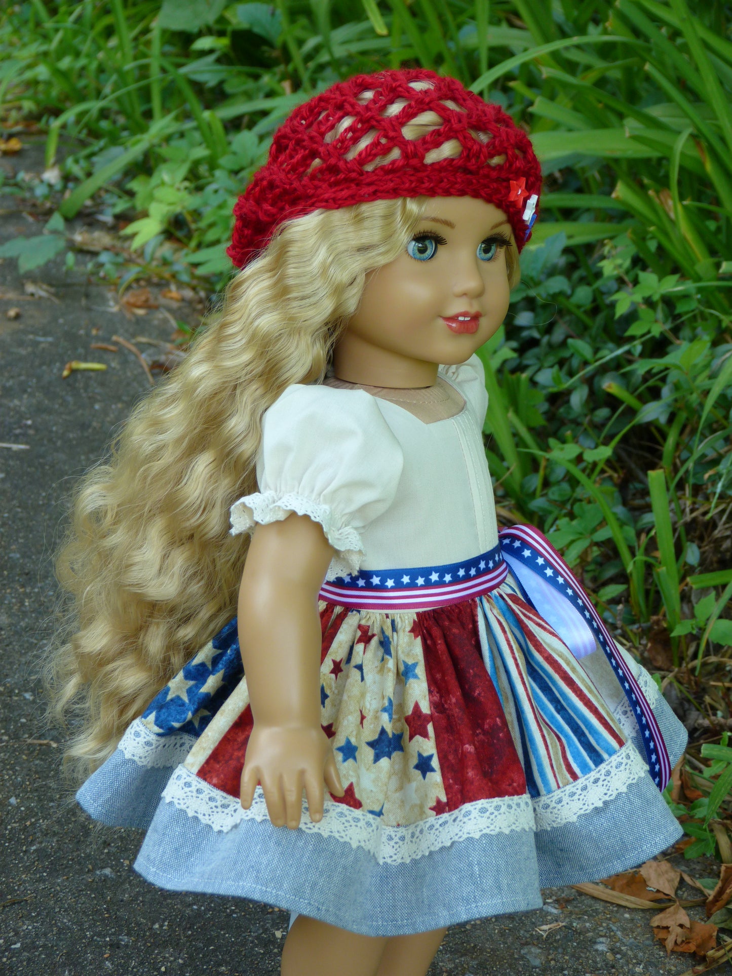 Fourth of July Outfit for 18 Inch Doll Clothes Handmade to fit American Girl