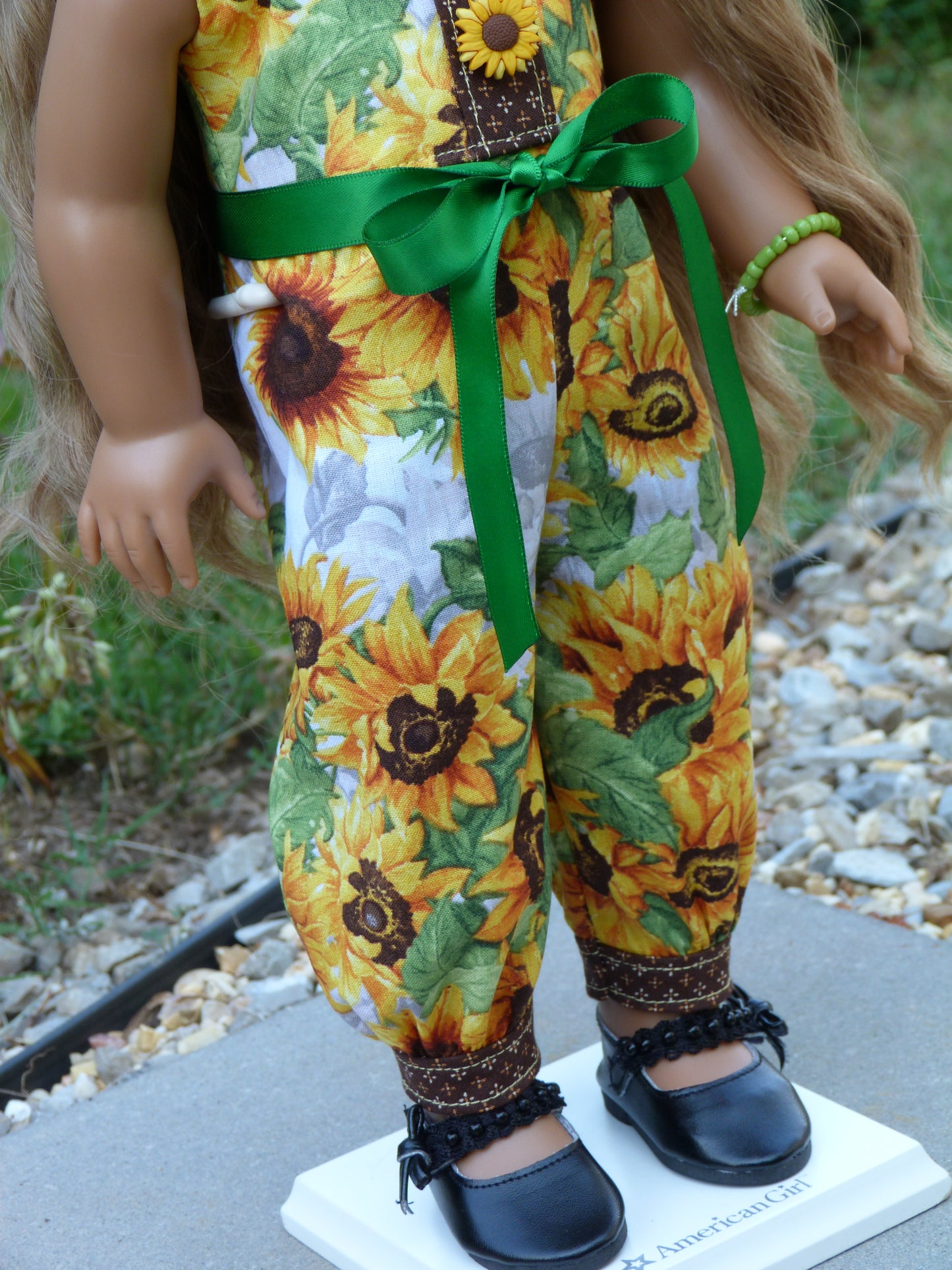 Sunflower Outfit Handmade to fit 18 Inch American Girl Doll