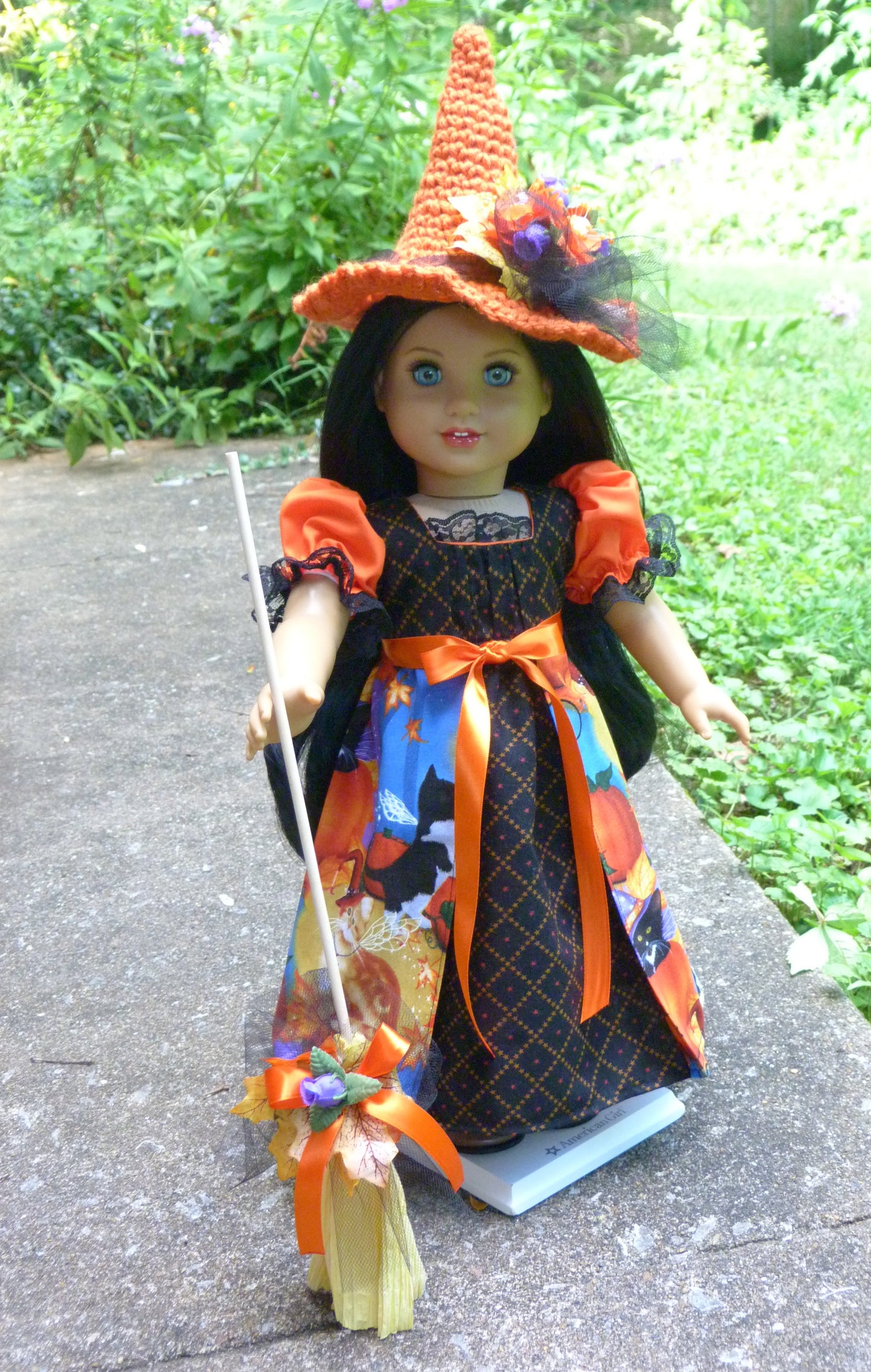 Halloween Witch Ensemble for 18 Inch Doll Clothes Handmade to fit American Girl