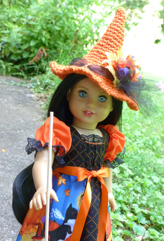 Halloween Witch Ensemble for 18 Inch Doll Clothes Handmade to fit American Girl