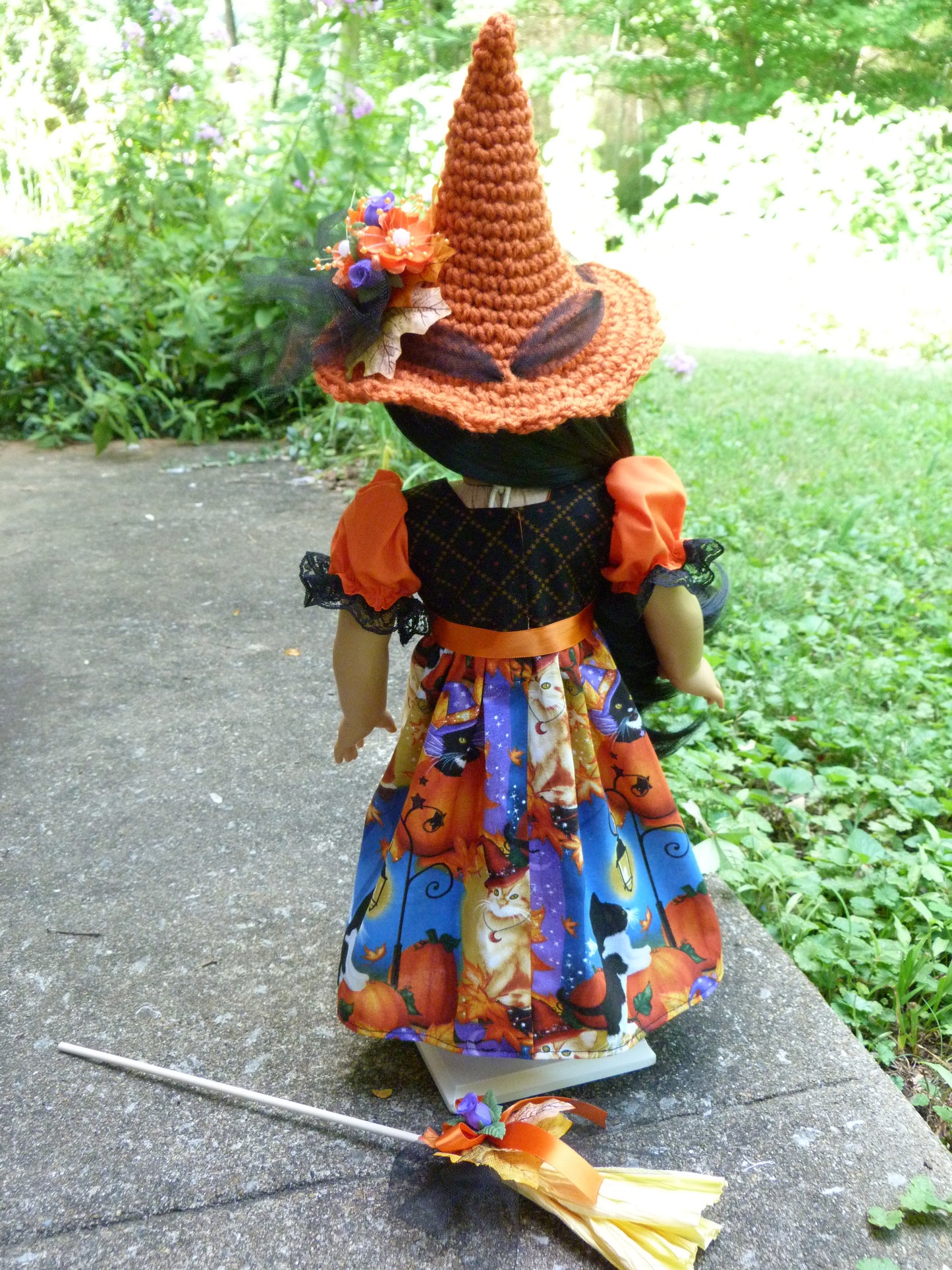 Halloween Witch Ensemble for 18 Inch Doll Clothes Handmade to fit American Girl