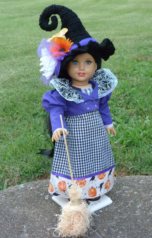 Halloween Witch Ensemble for 18 Inch Doll Clothes Handmade to fit American Girl