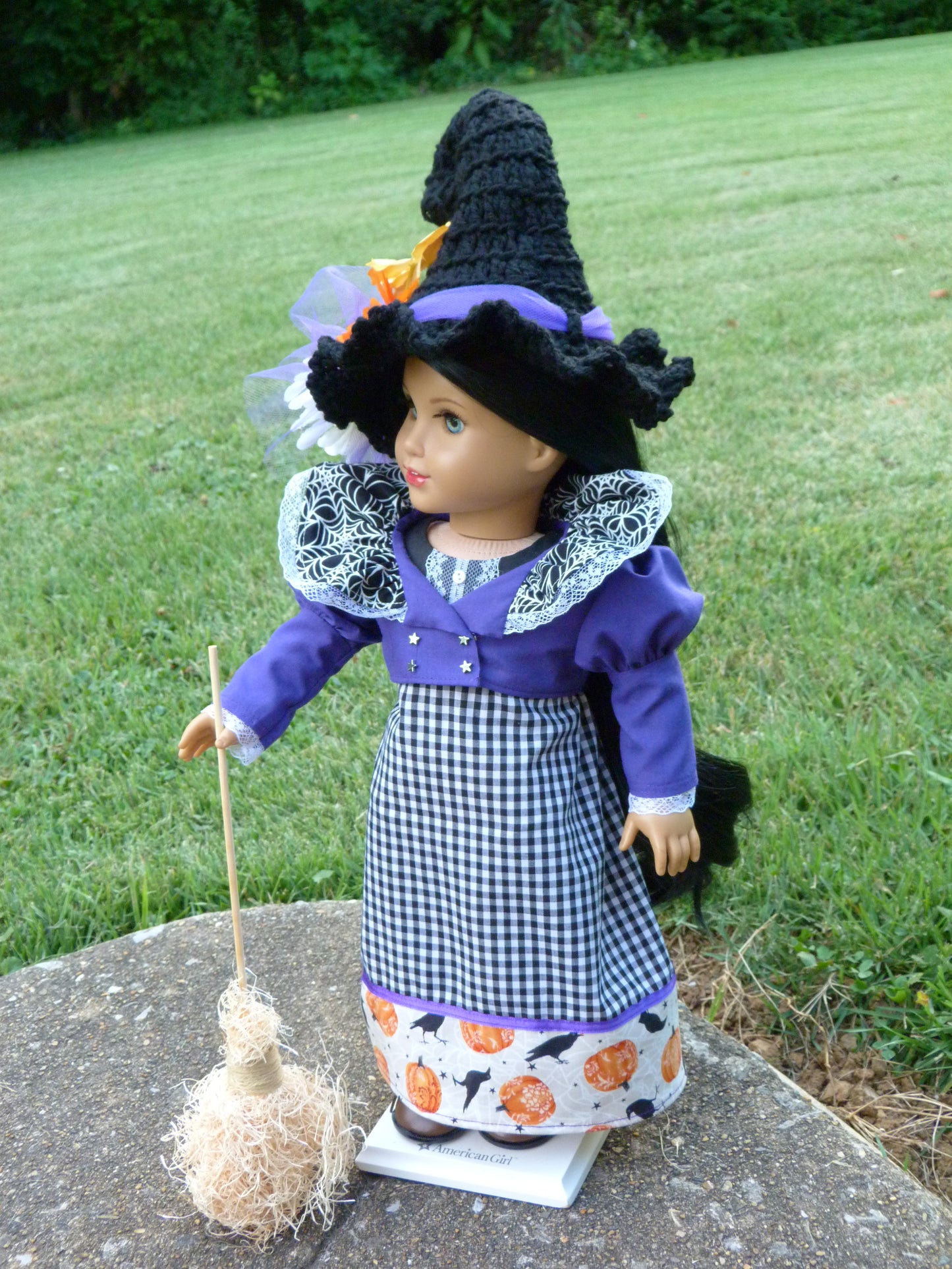 Halloween Witch Ensemble for 18 Inch Doll Clothes Handmade to fit American Girl