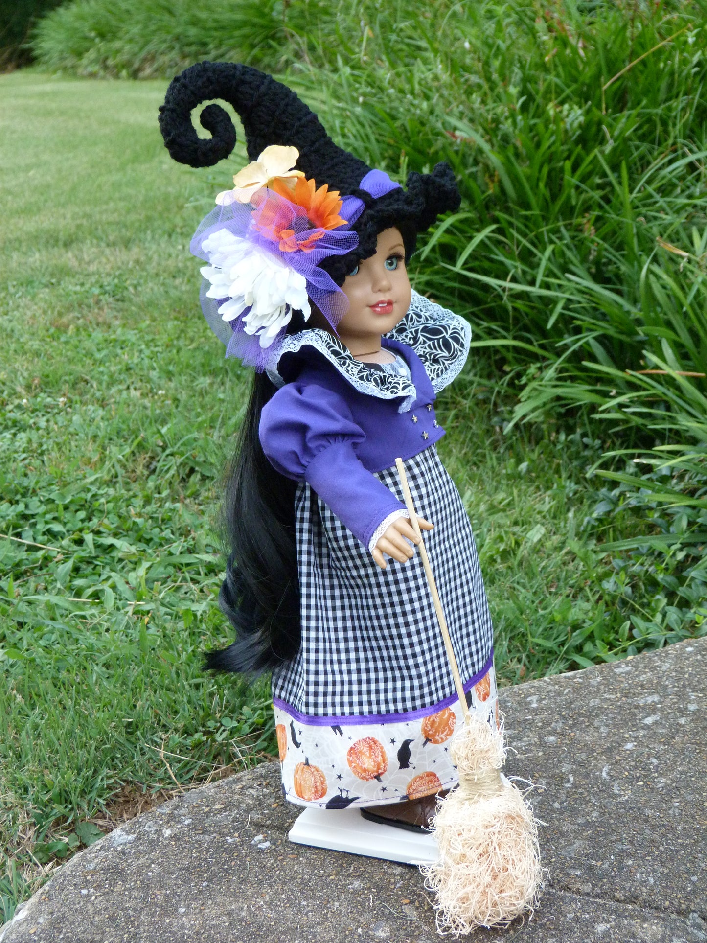 Halloween Witch Ensemble for 18 Inch Doll Clothes Handmade to fit American Girl