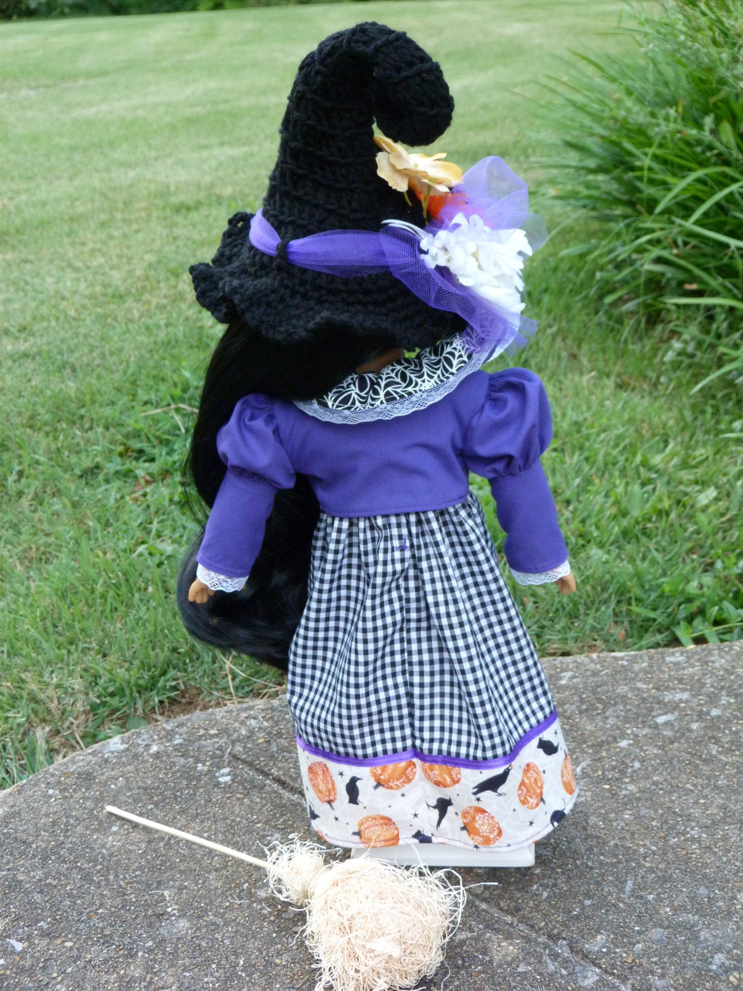 Halloween Witch Ensemble for 18 Inch Doll Clothes Handmade to fit American Girl