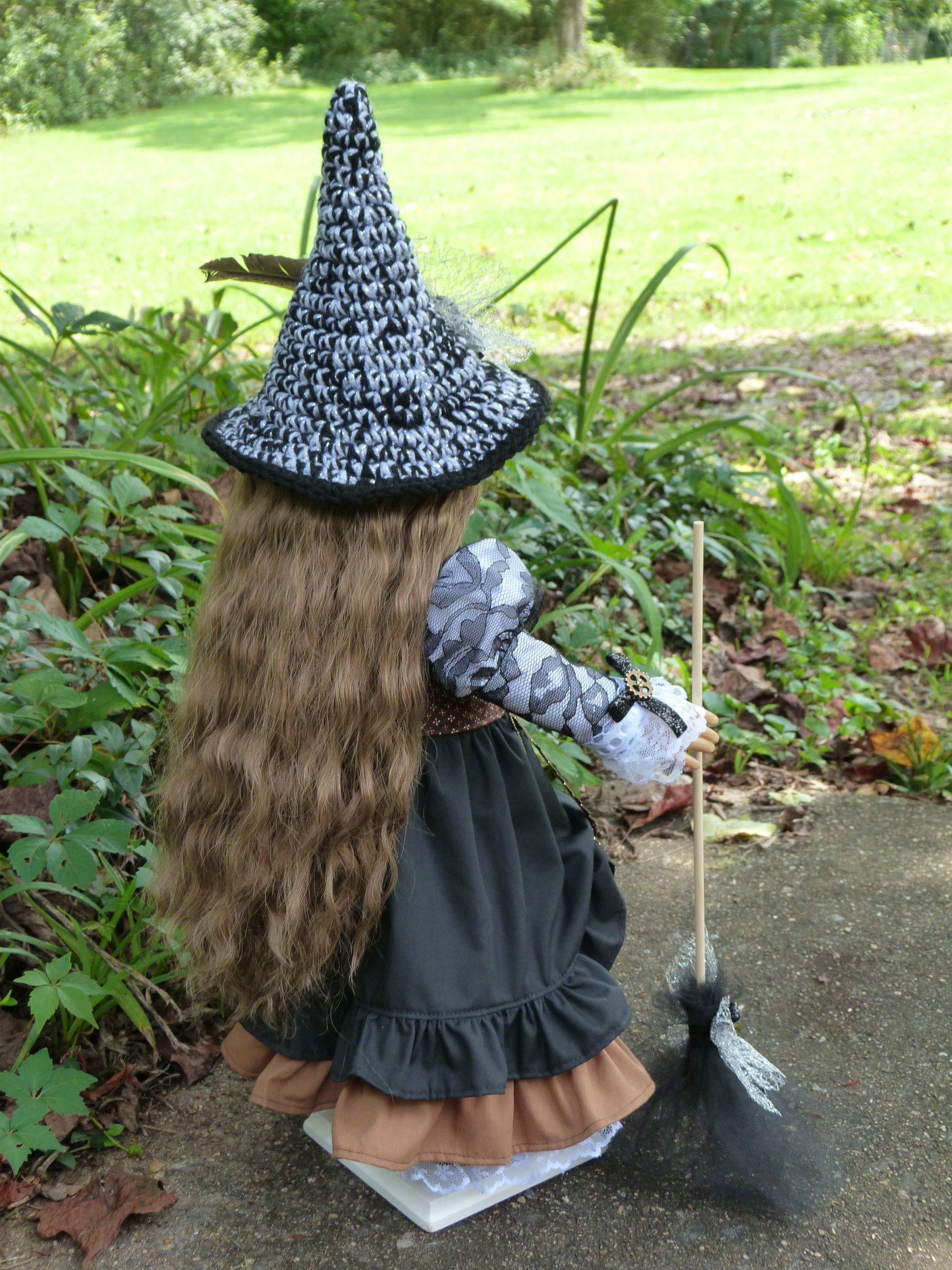 Spooky Steampunk Halloween Witch Ensemble Handmade to fit American Girl 18 Inch Doll