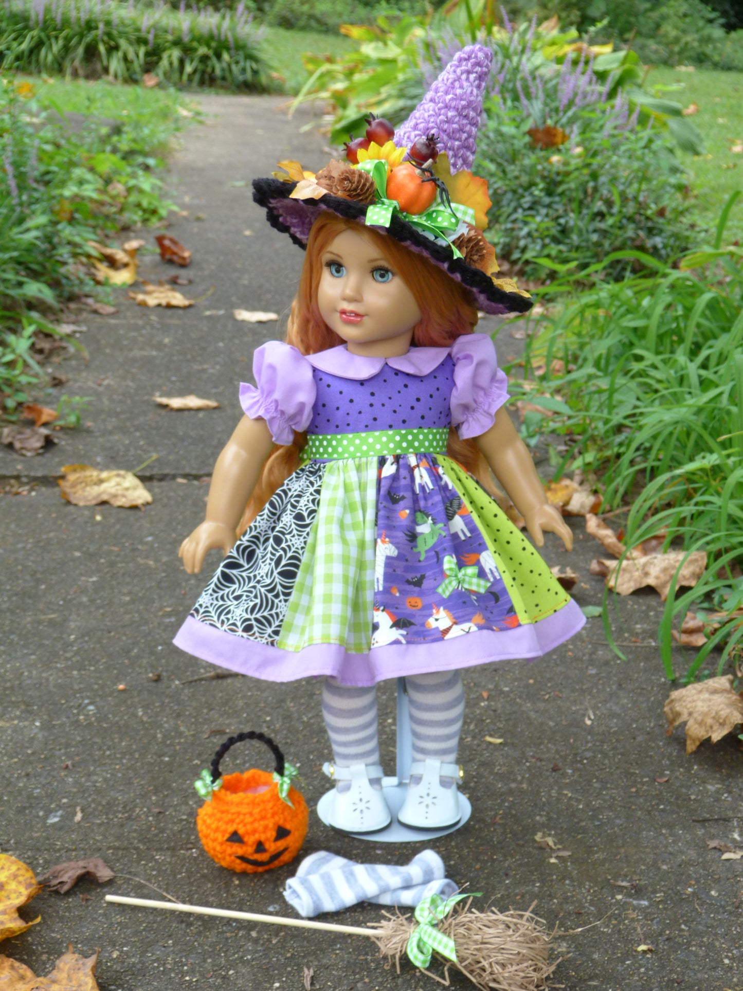 Trick-or-Treat Witch Costume Halloween Ensemble for 18 Inch Doll