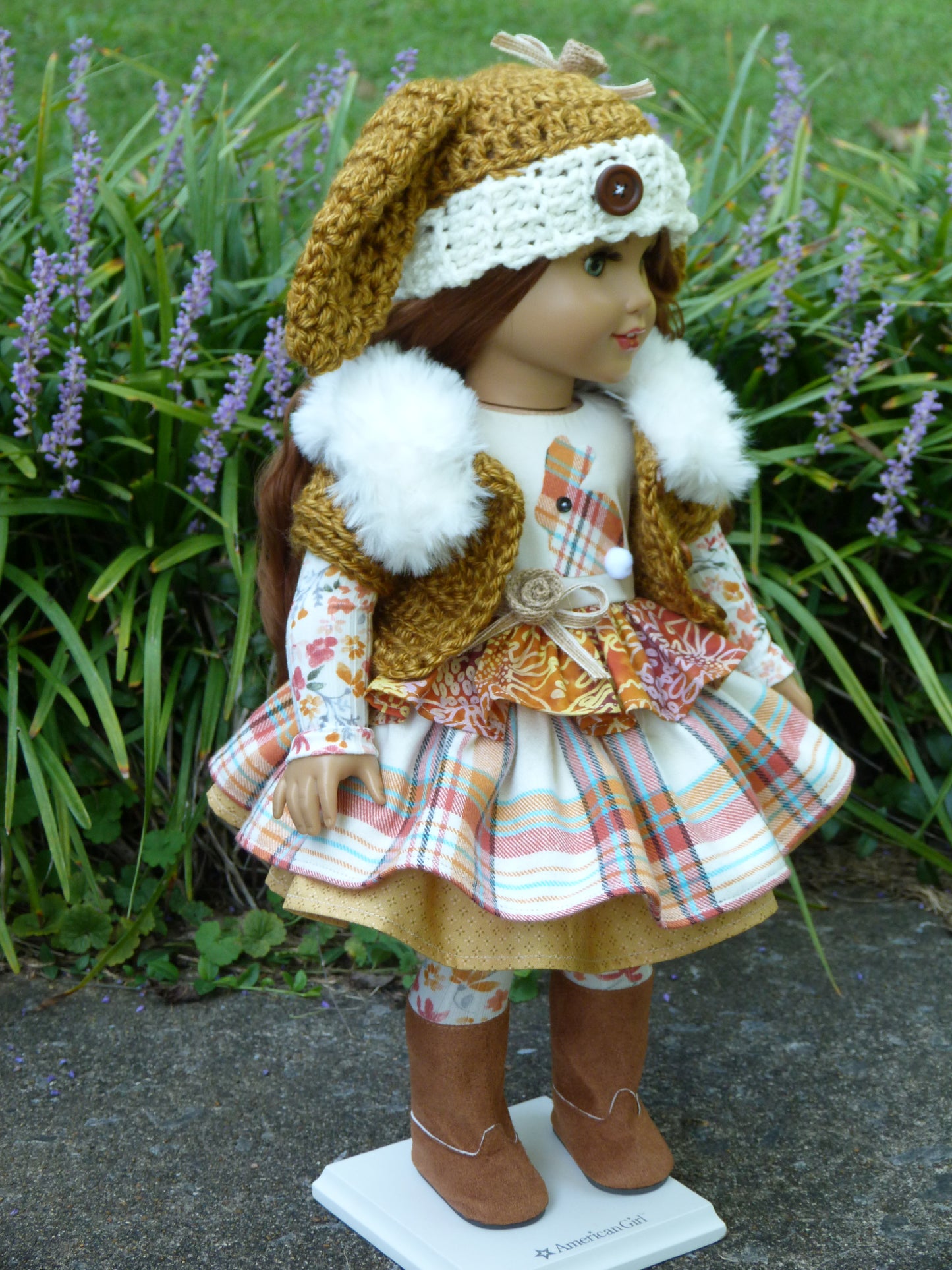 Autumn Bunny Outfit for 18 Inch Doll