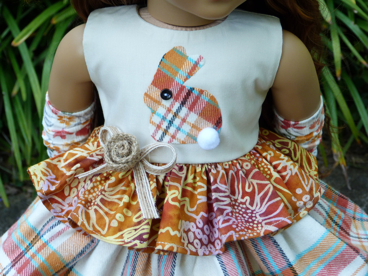 Autumn Bunny Outfit for 18 Inch Doll