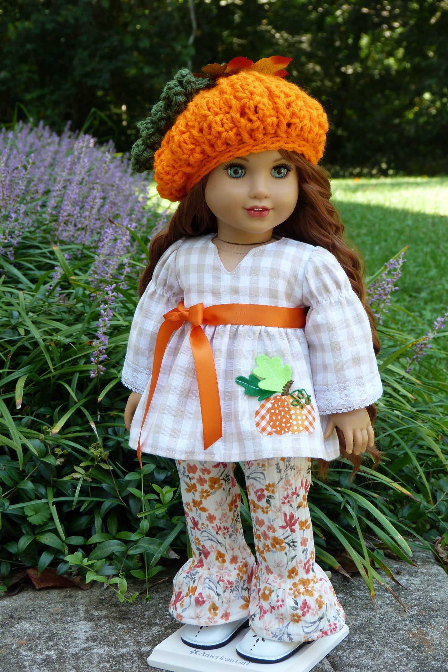 Autumn Pumpkin Ensemble for 18 Inch Doll