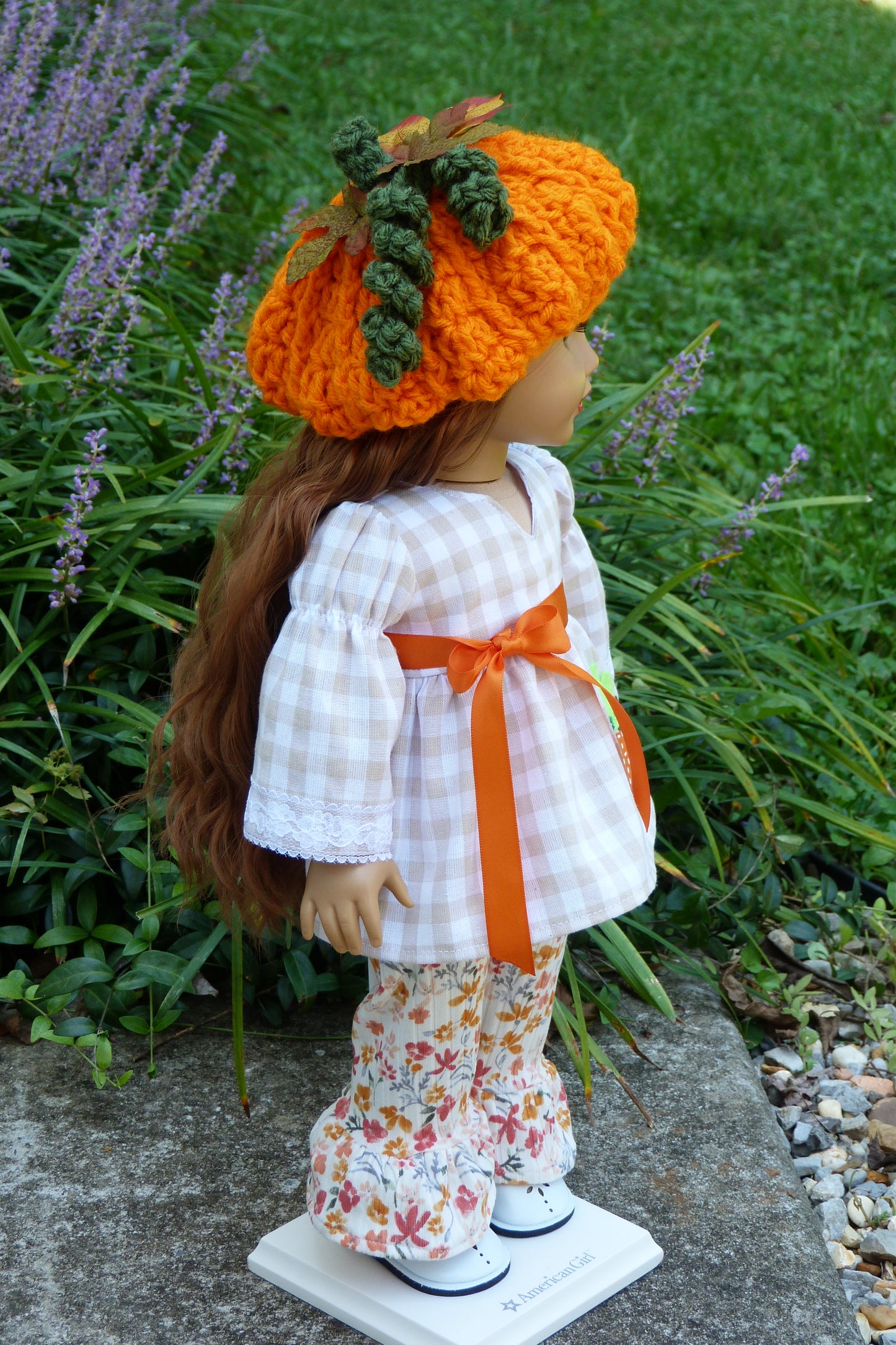 Autumn Pumpkin Ensemble for 18 Inch Doll