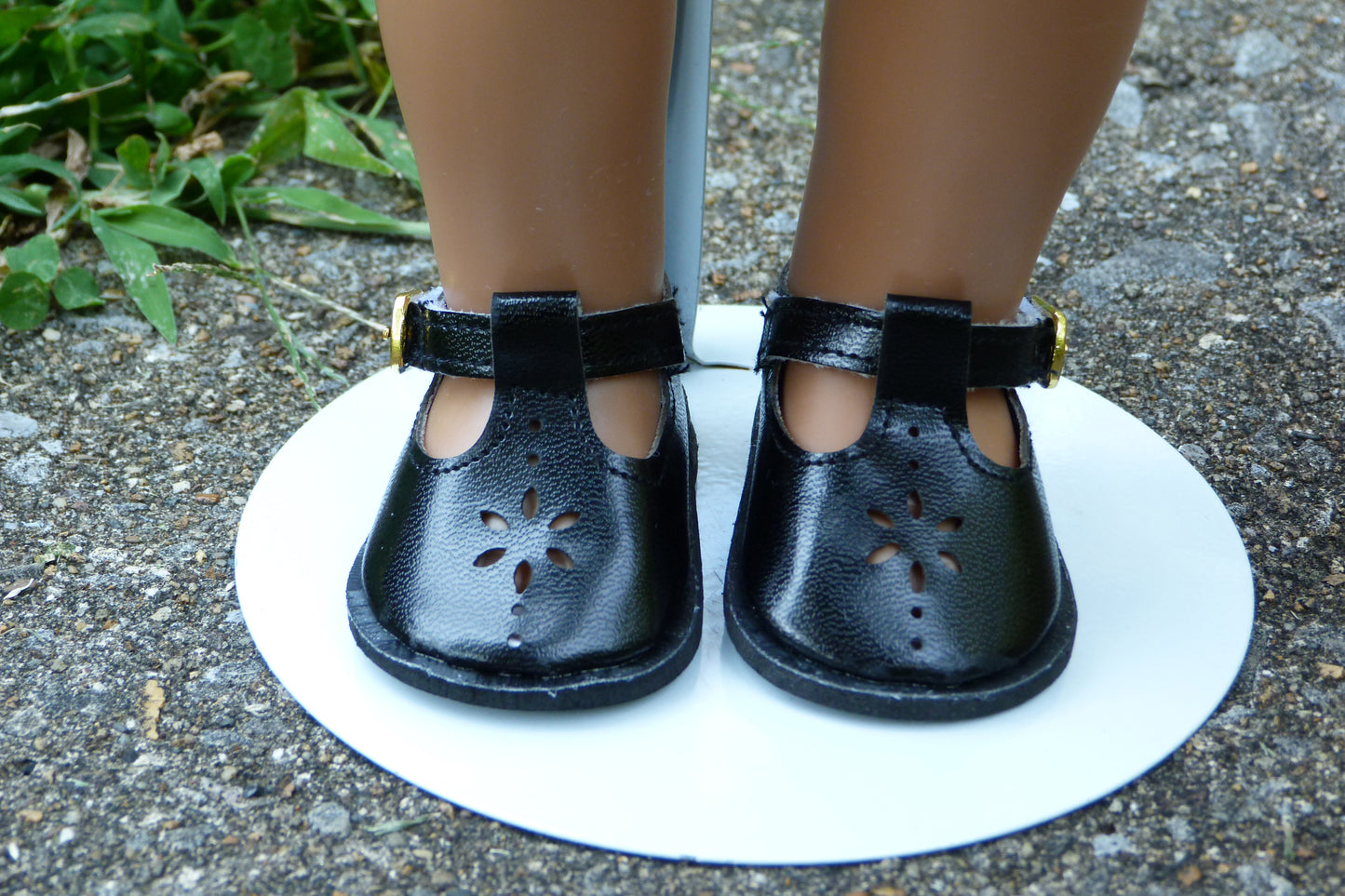 Black T-Strap Shoes for 18 Inch Doll Fits American Girl