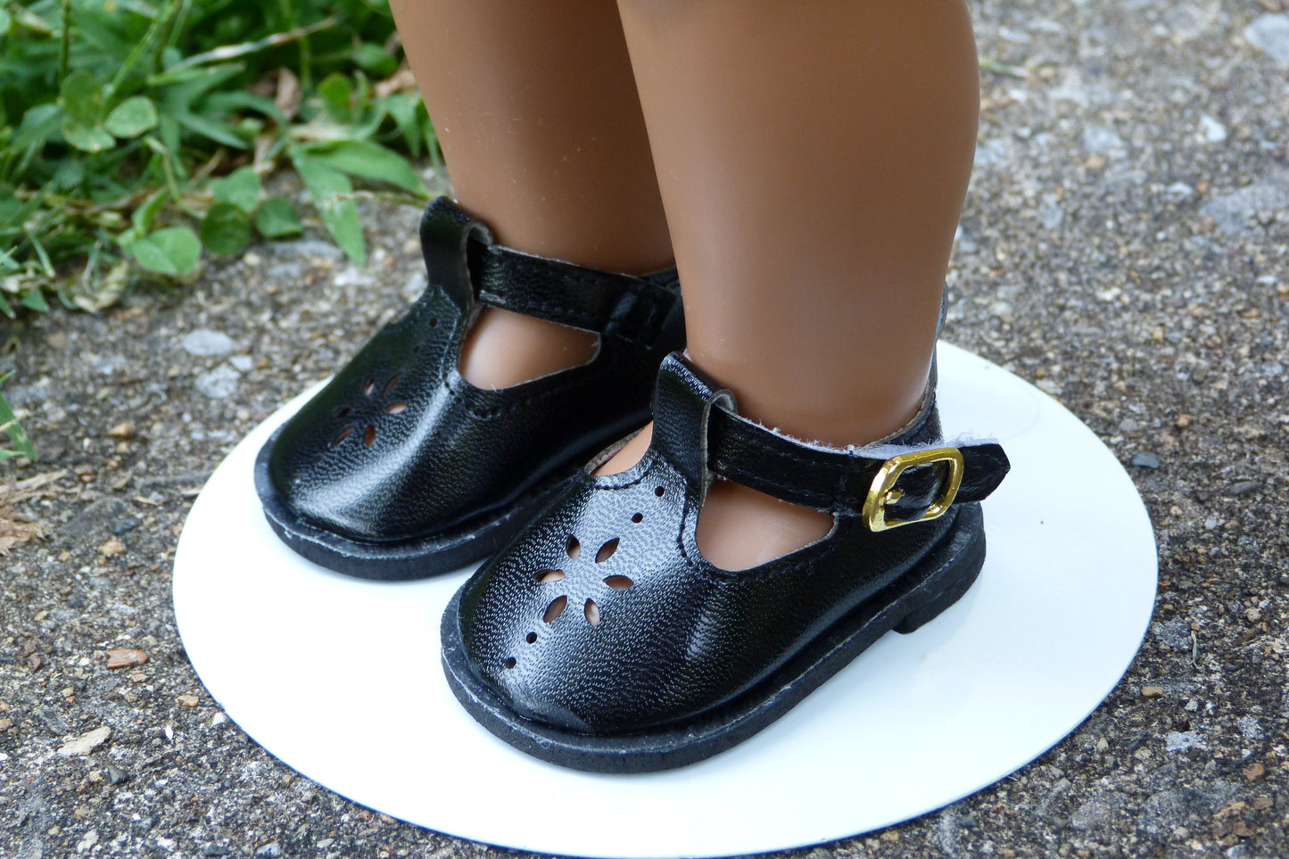 Black T-Strap Shoes for 18 Inch Doll Fits American Girl