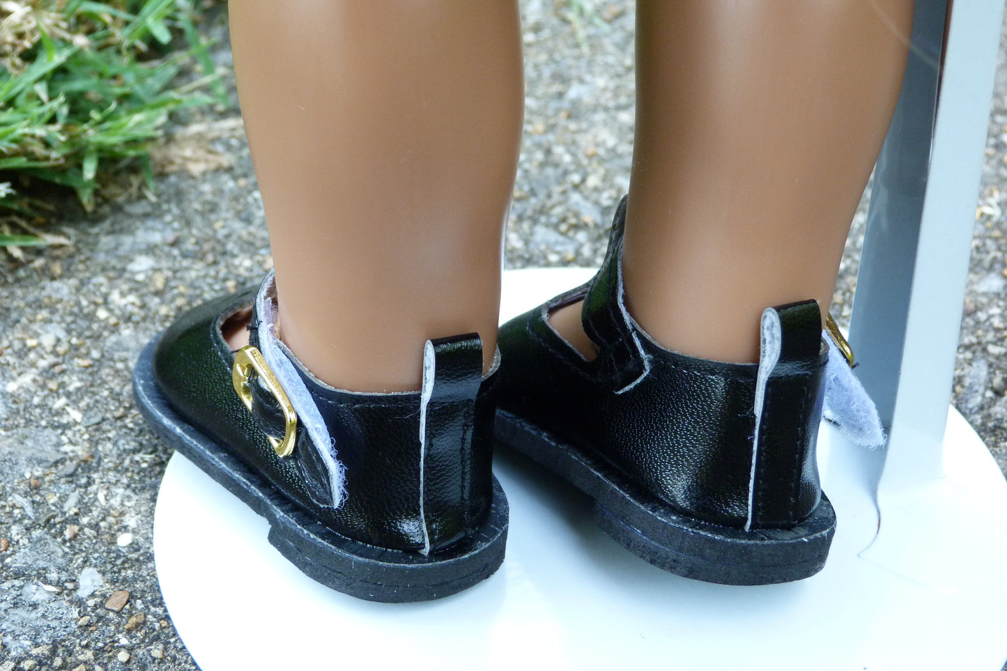 Black T-Strap Shoes for 18 Inch Doll Fits American Girl