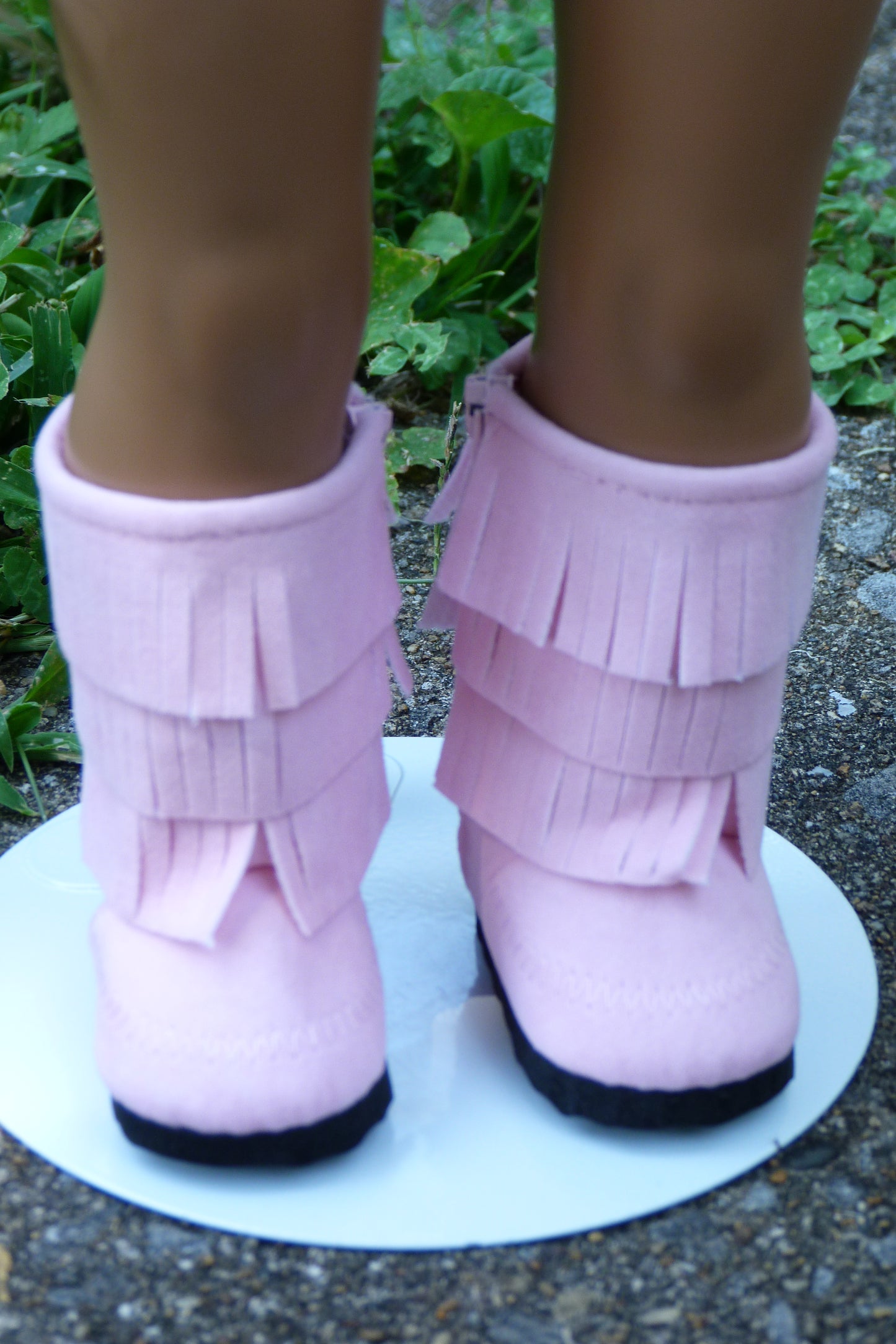 Pink Fringe Boots for 18 Inch Doll Fits American Girl