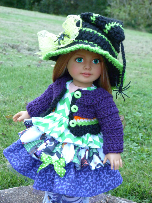 Halloween Gnome Witch Outfit for 18 Inch Doll