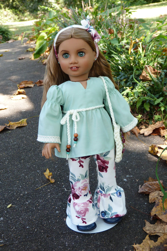 Sage Rose Outfit for 18 Inch Doll