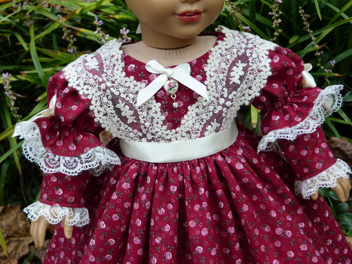 Cranberry Rose Historical Outfit for 18 Inch Doll