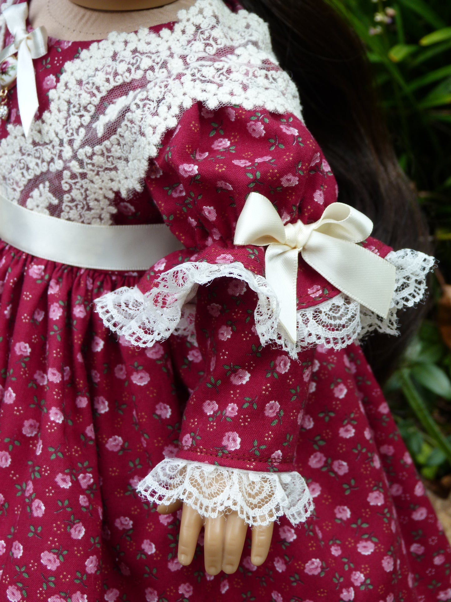 Cranberry Rose Historical Outfit for 18 Inch Doll