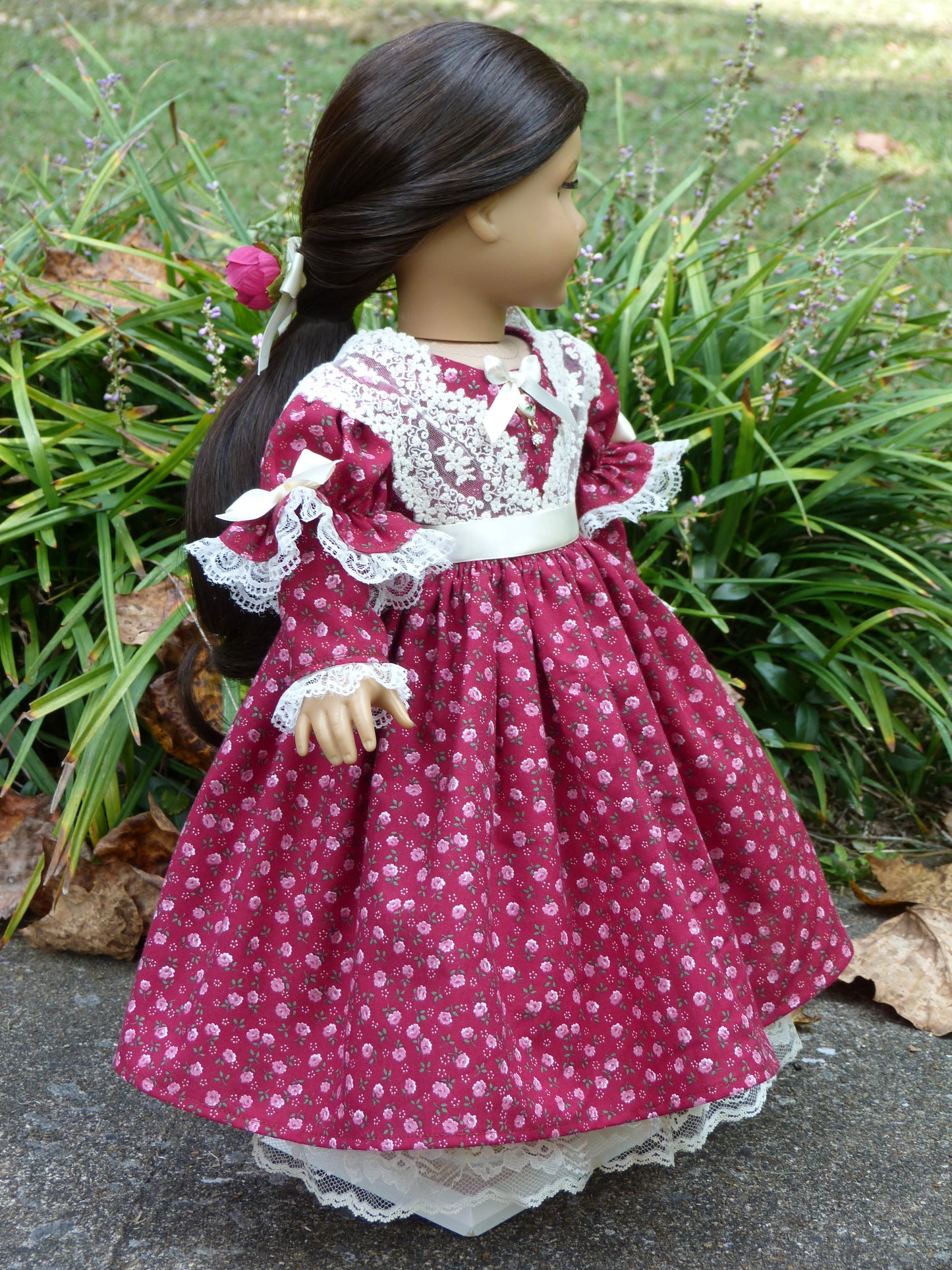 Cranberry Rose Historical Outfit for 18 Inch Doll