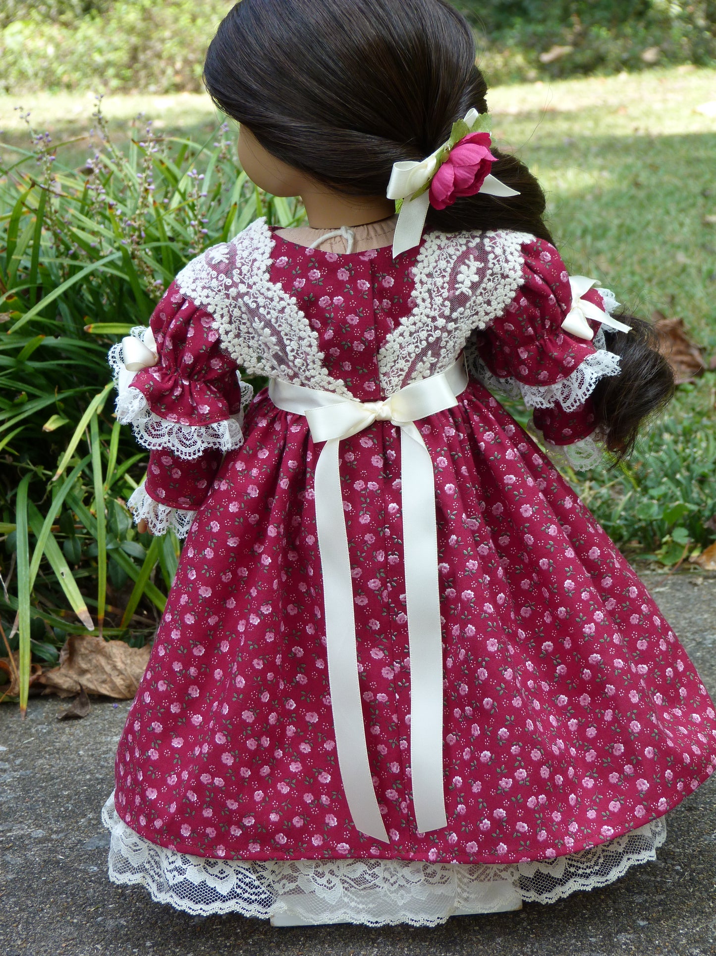 Cranberry Rose Historical Outfit for 18 Inch Doll