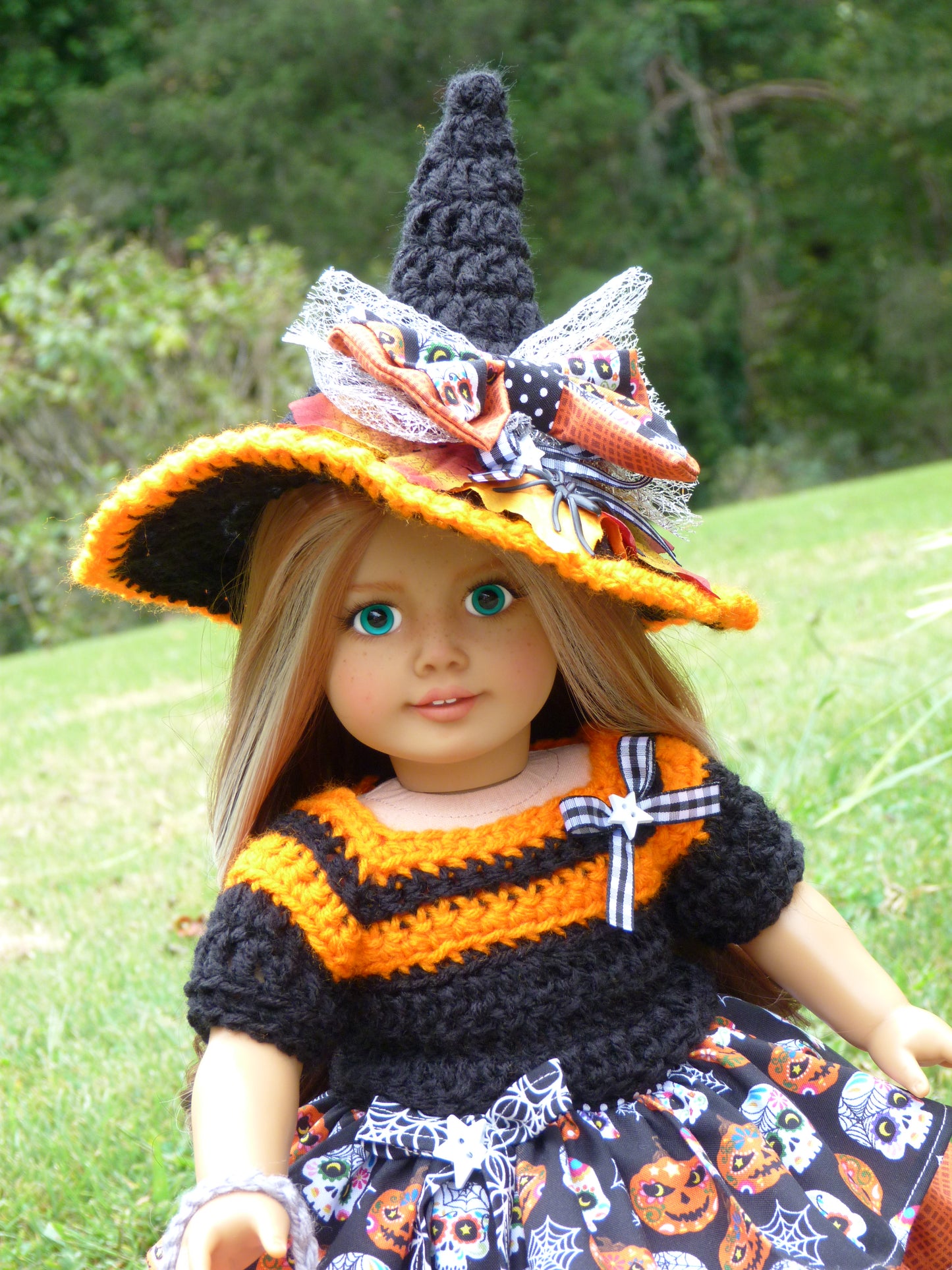 Spooky Halloween Witch Outfit for 18 Inch Doll