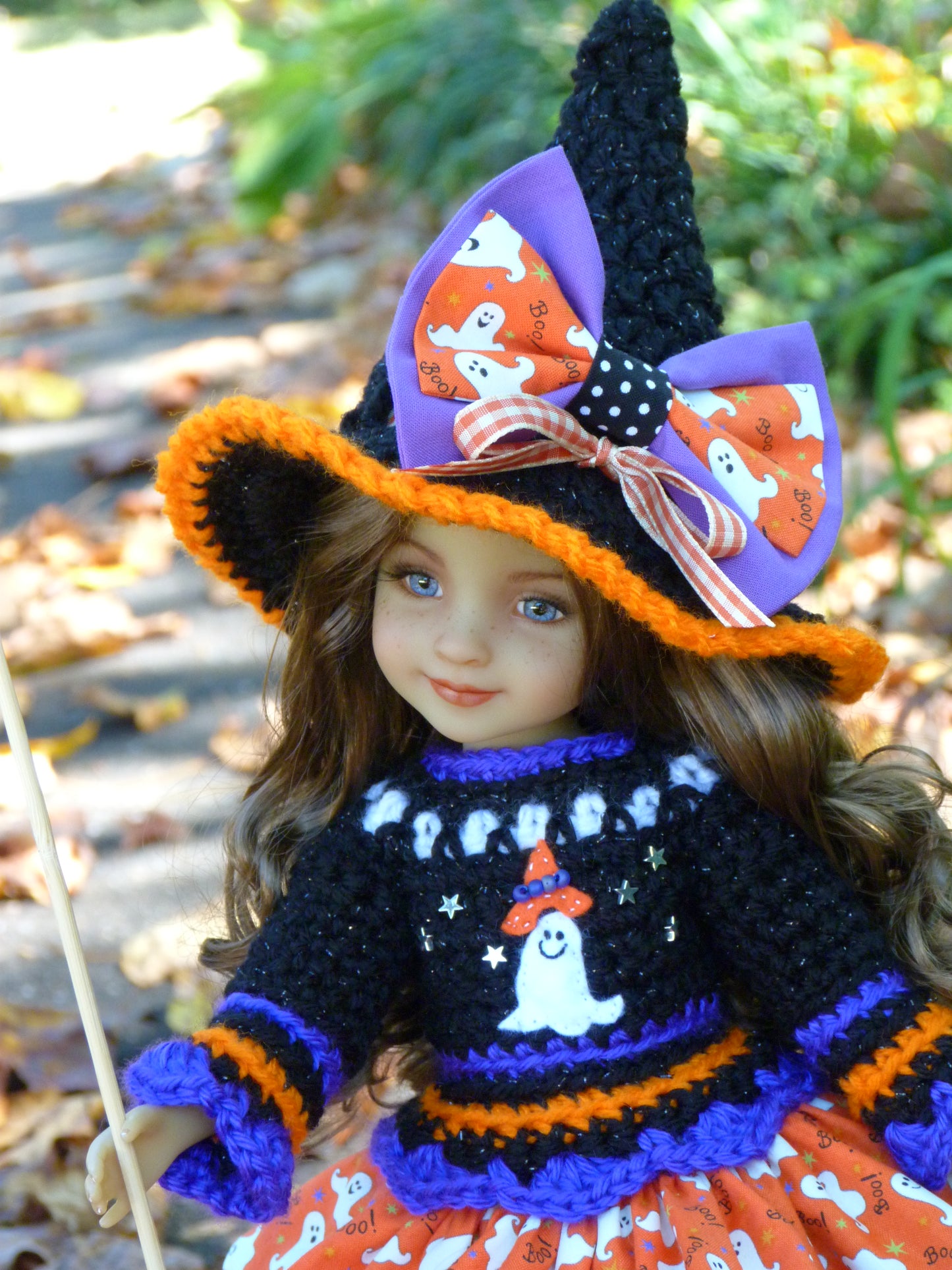 Ghostly Halloween Witch Outfit Handmade to fit 14.5 Inch Ruby Red Fashion Friends Doll