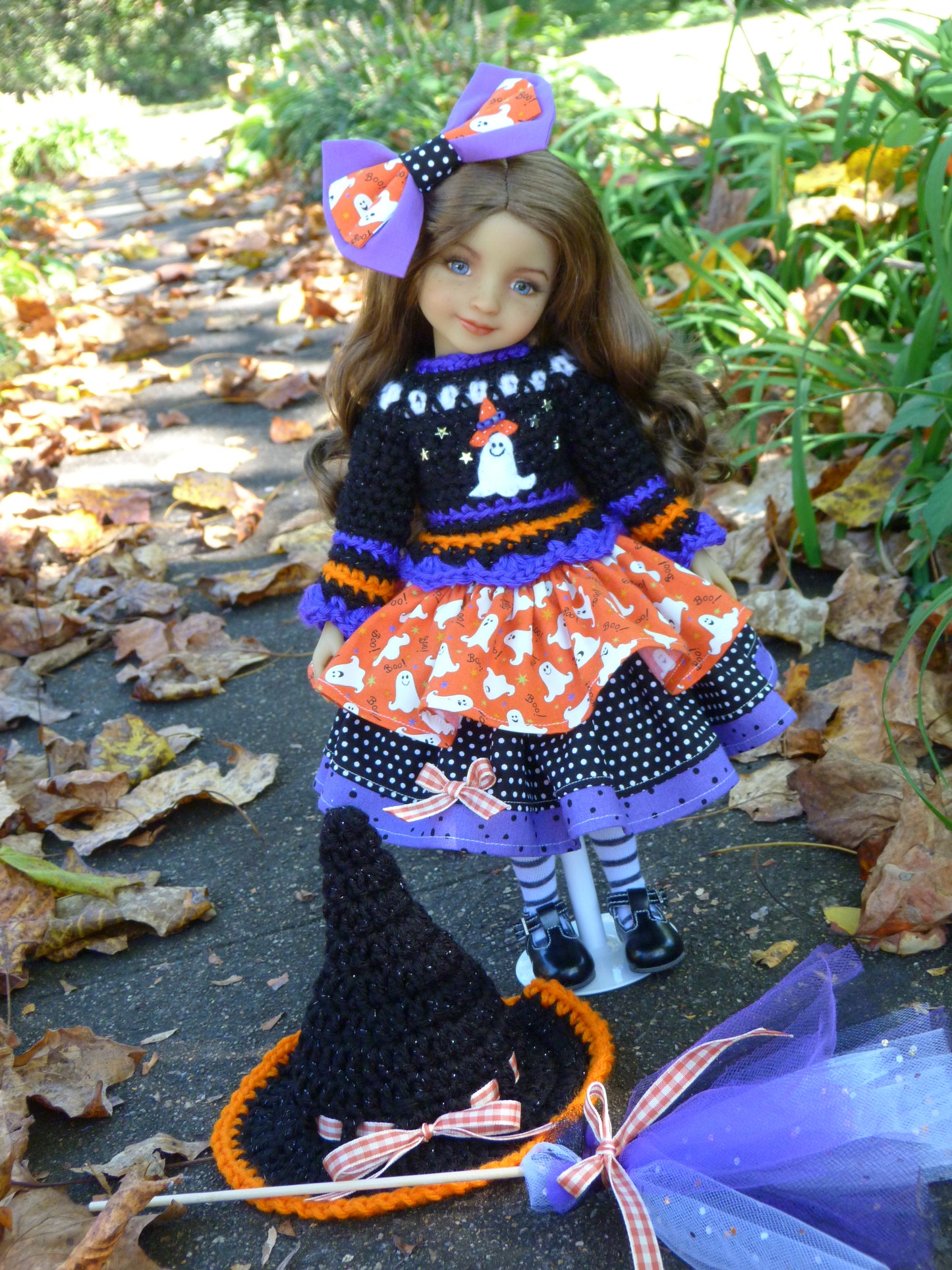 Ghostly Halloween Witch Outfit Handmade to fit 14.5 Inch Ruby Red Fashion Friends Doll