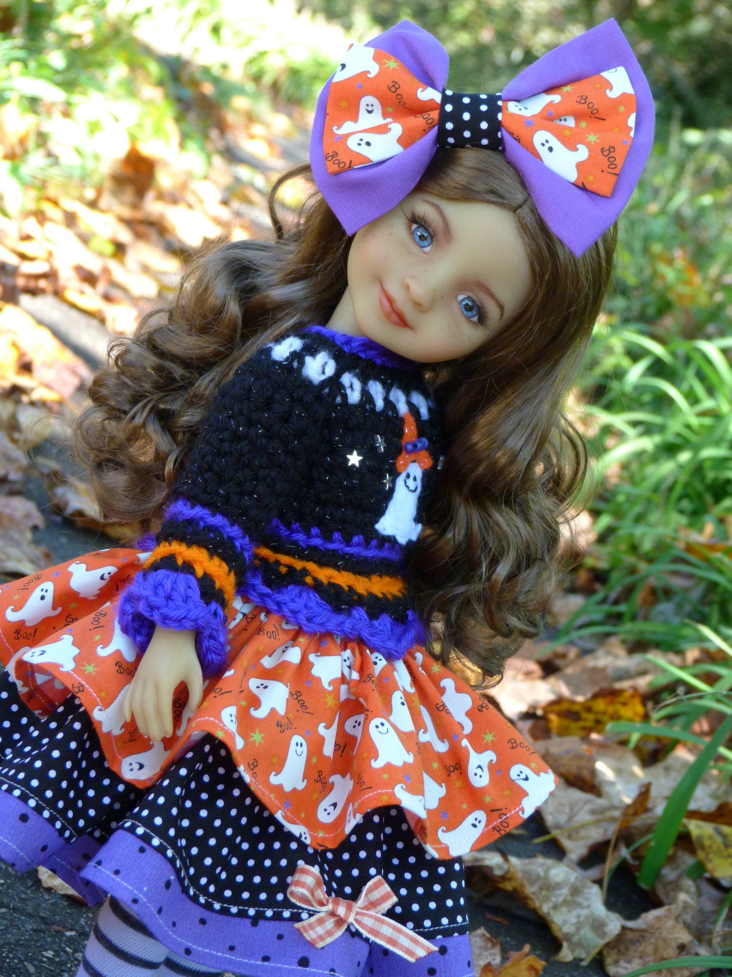 Ghostly Halloween Witch Outfit Handmade to fit 14.5 Inch Ruby Red Fashion Friends Doll