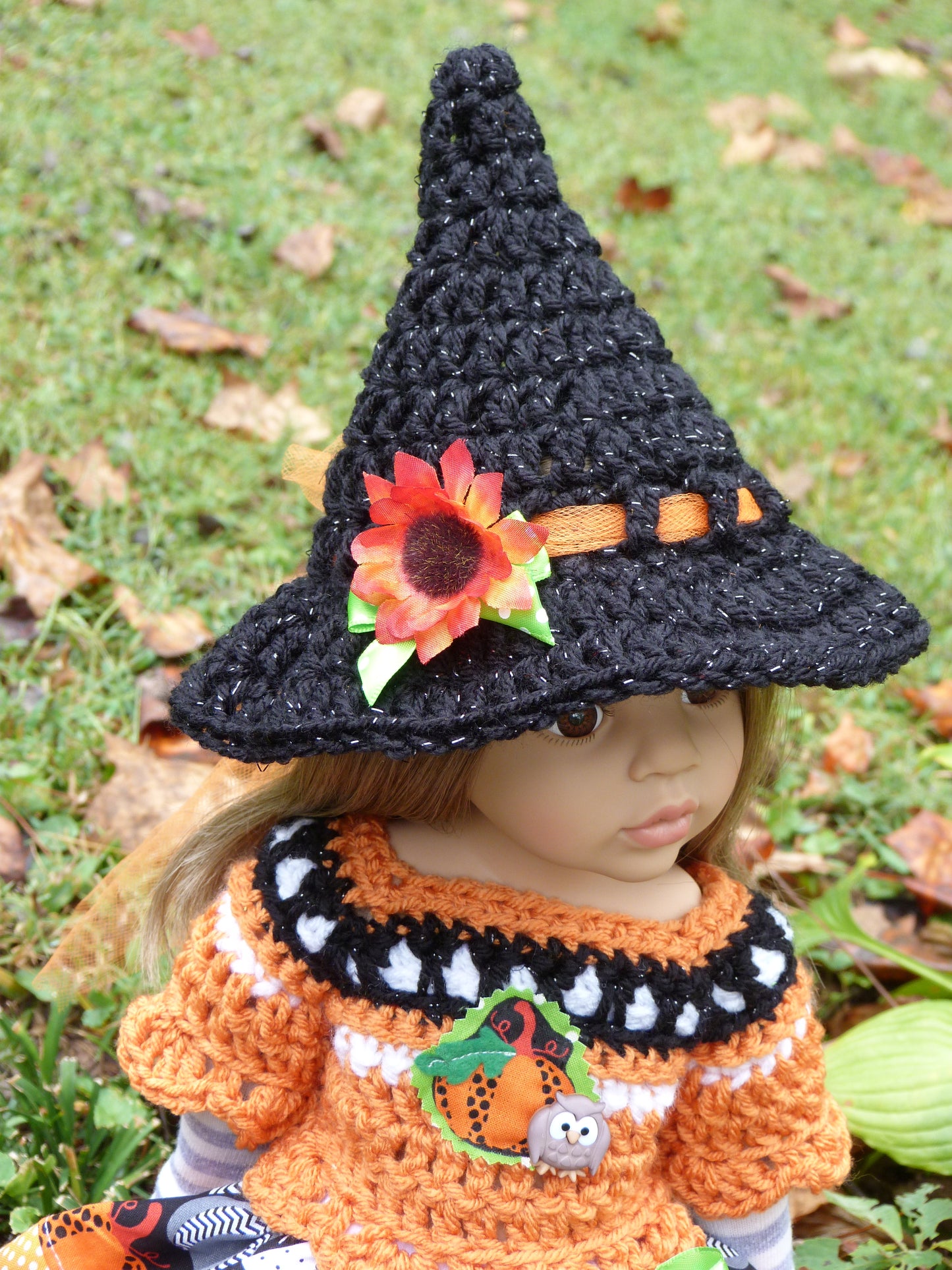 Halloween Witch Outfit Handmade Clothes to fit 19.5 Inch Doll like Gotz Happy Kidz