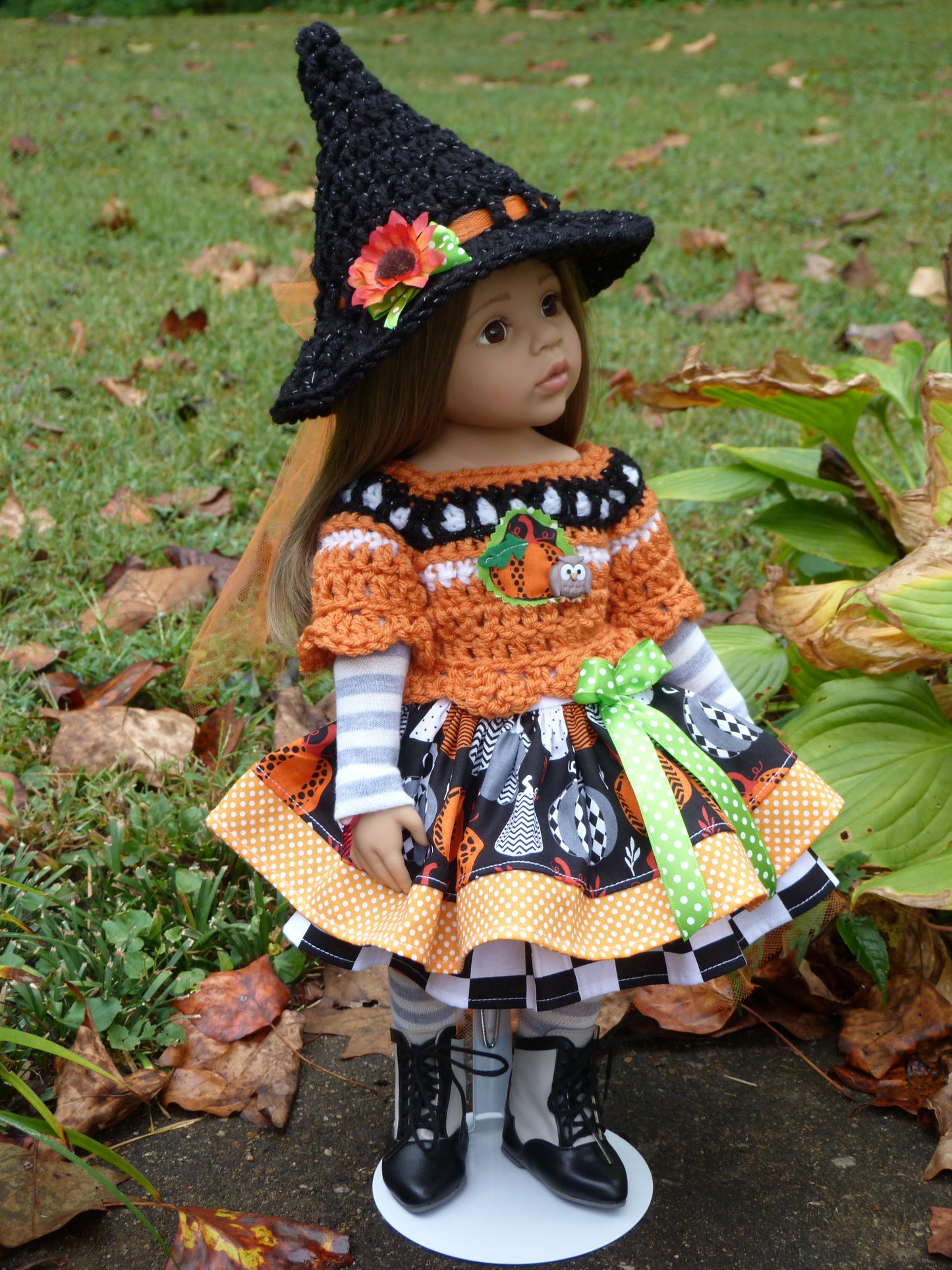 Halloween Witch Outfit Handmade Clothes to fit 19.5 Inch Doll like Gotz Happy Kidz