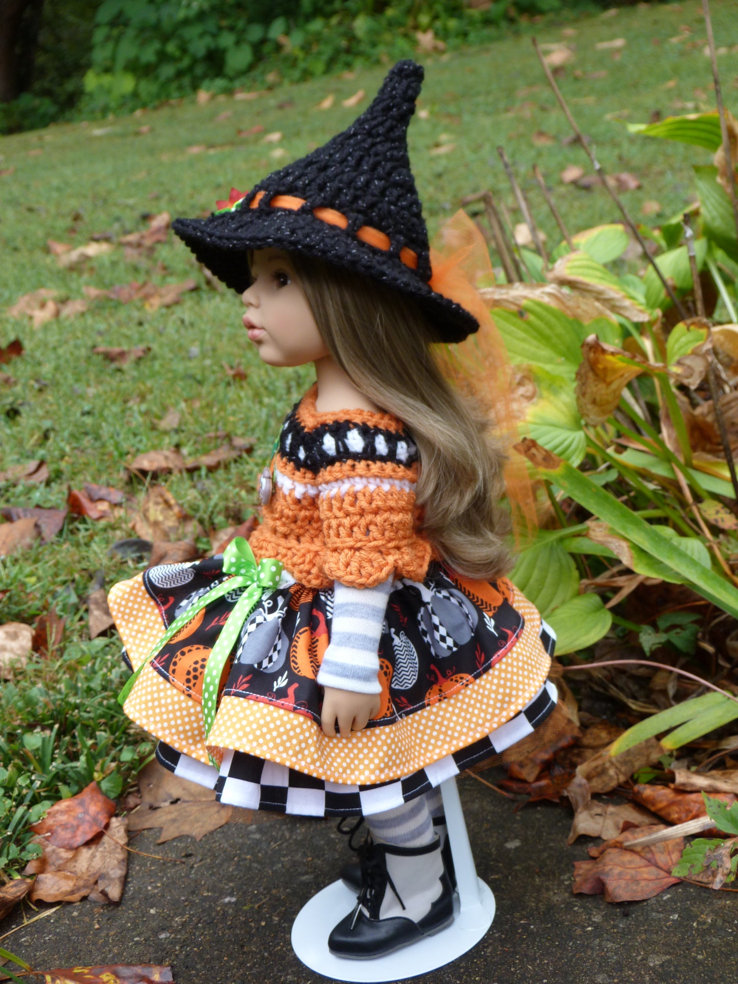 Halloween Witch Outfit Handmade Clothes to fit 19.5 Inch Doll like Gotz Happy Kidz