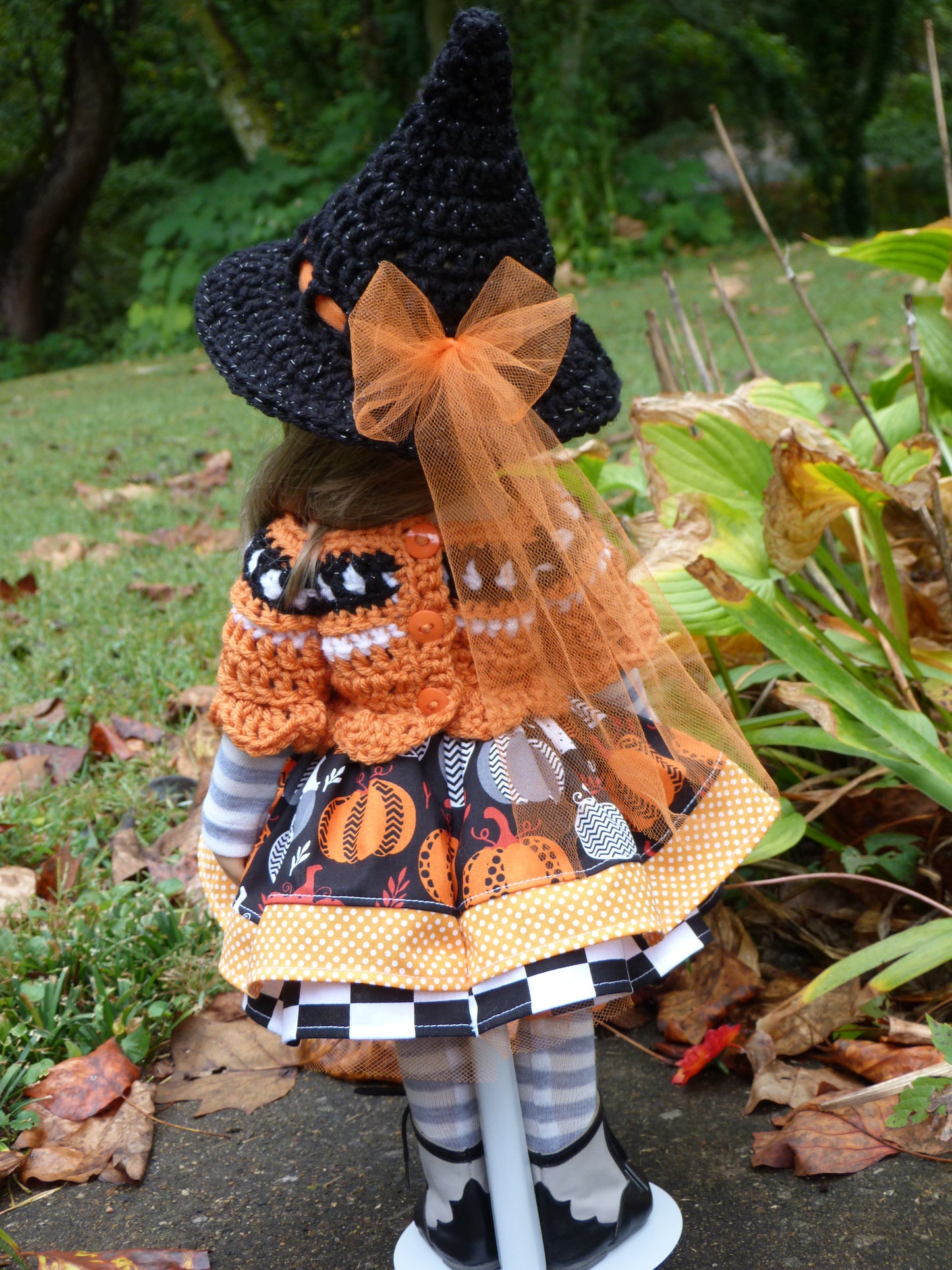 Halloween Witch Outfit Handmade Clothes to fit 19.5 Inch Doll like Gotz Happy Kidz